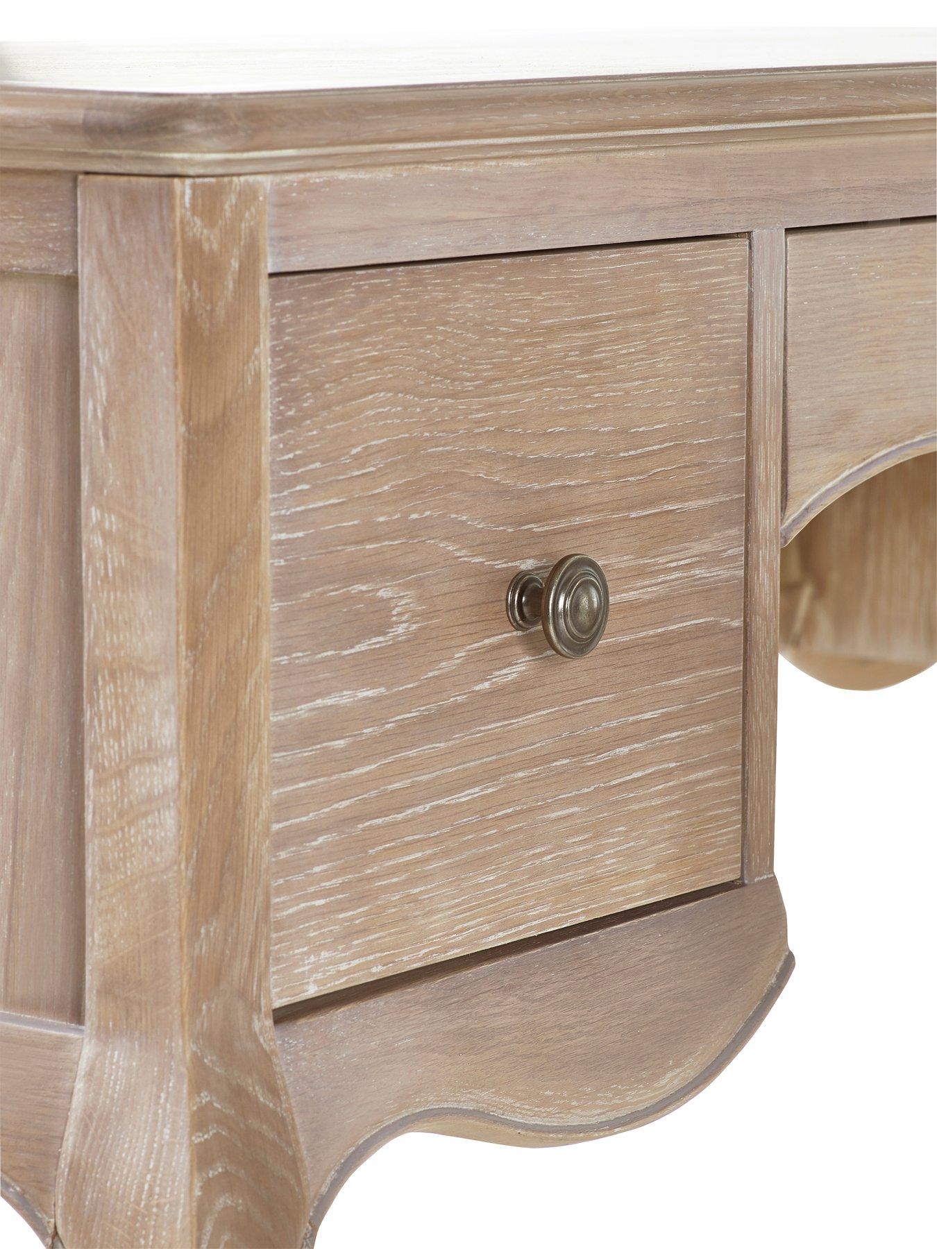 Image 5 of 5 of Julian Bowen Camille Ready Assembled Dressing Table and Stool Set - Contains Solid Oak