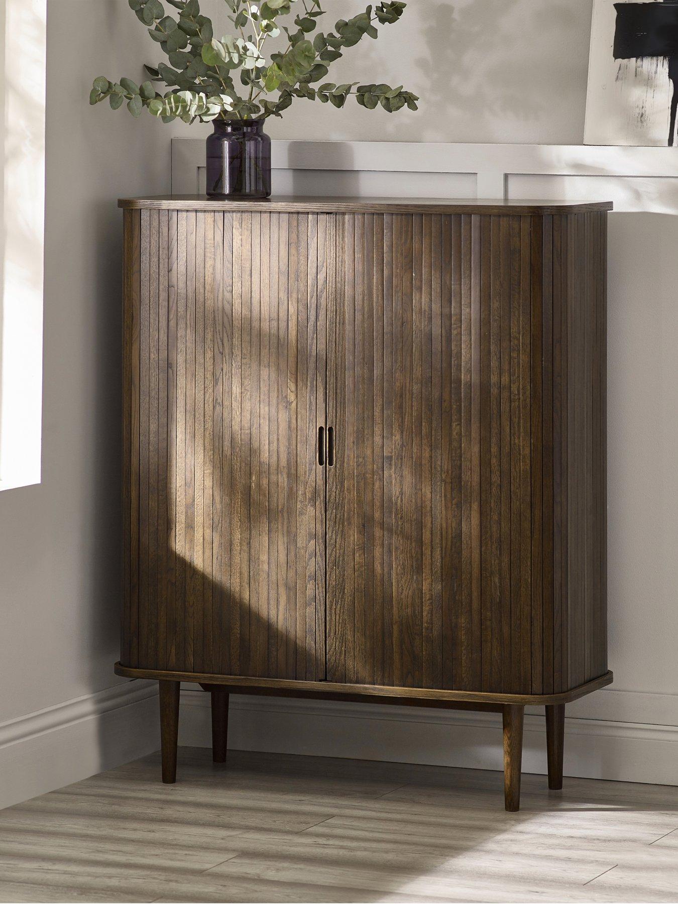 Julian Bowen Arya Wine Cabinet - Dark Oak