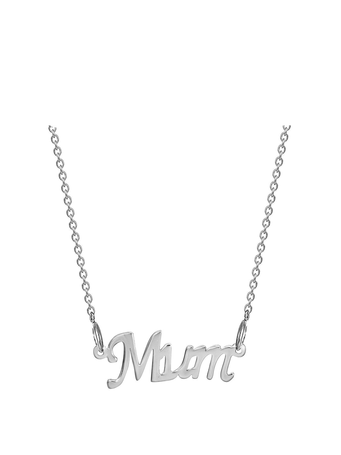 the-love-collection-sterling-silver-mum-necklace-with-cable-chain