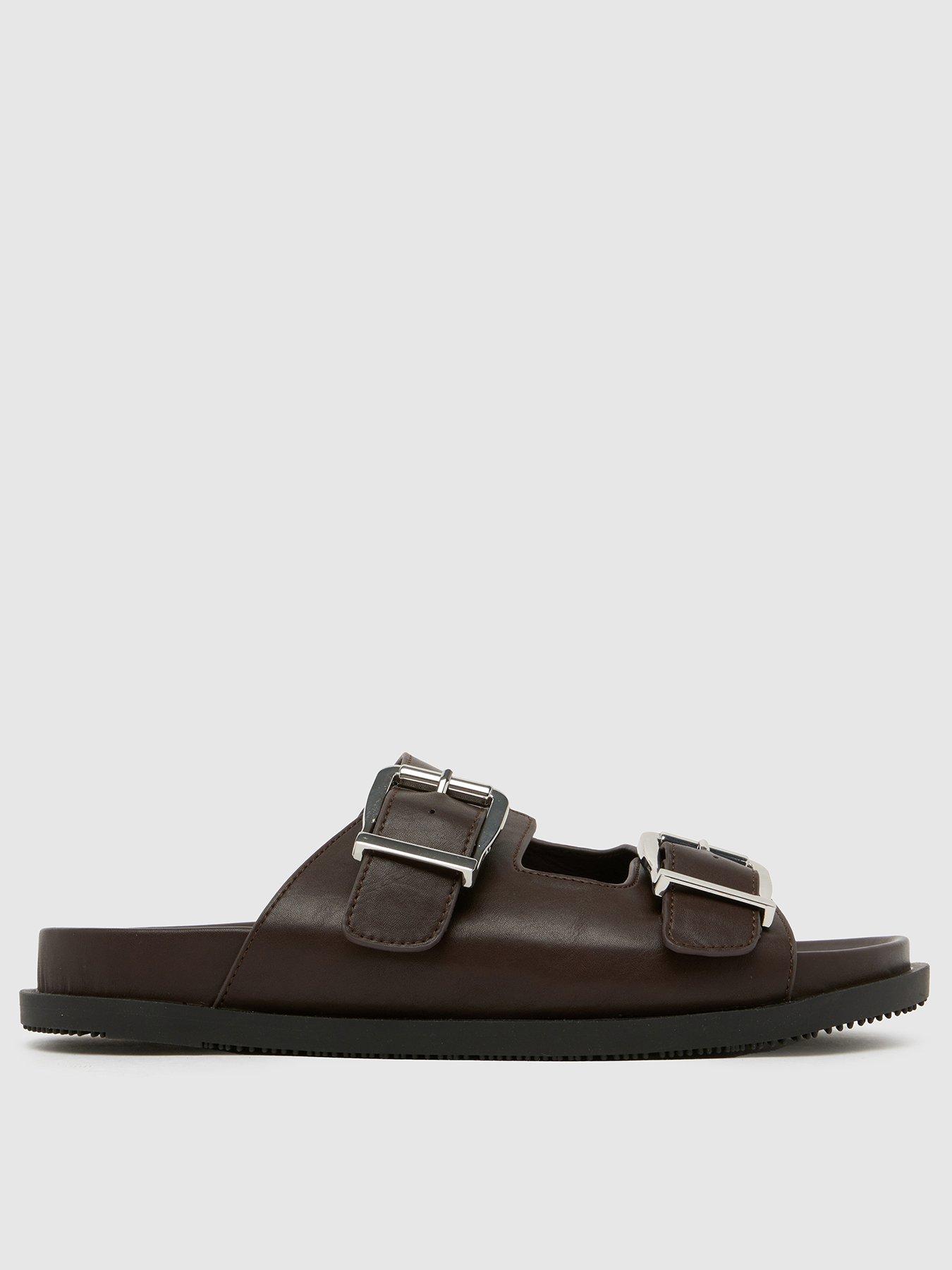 Image of Schuh Scout Footbed Sandals - Deep Brown