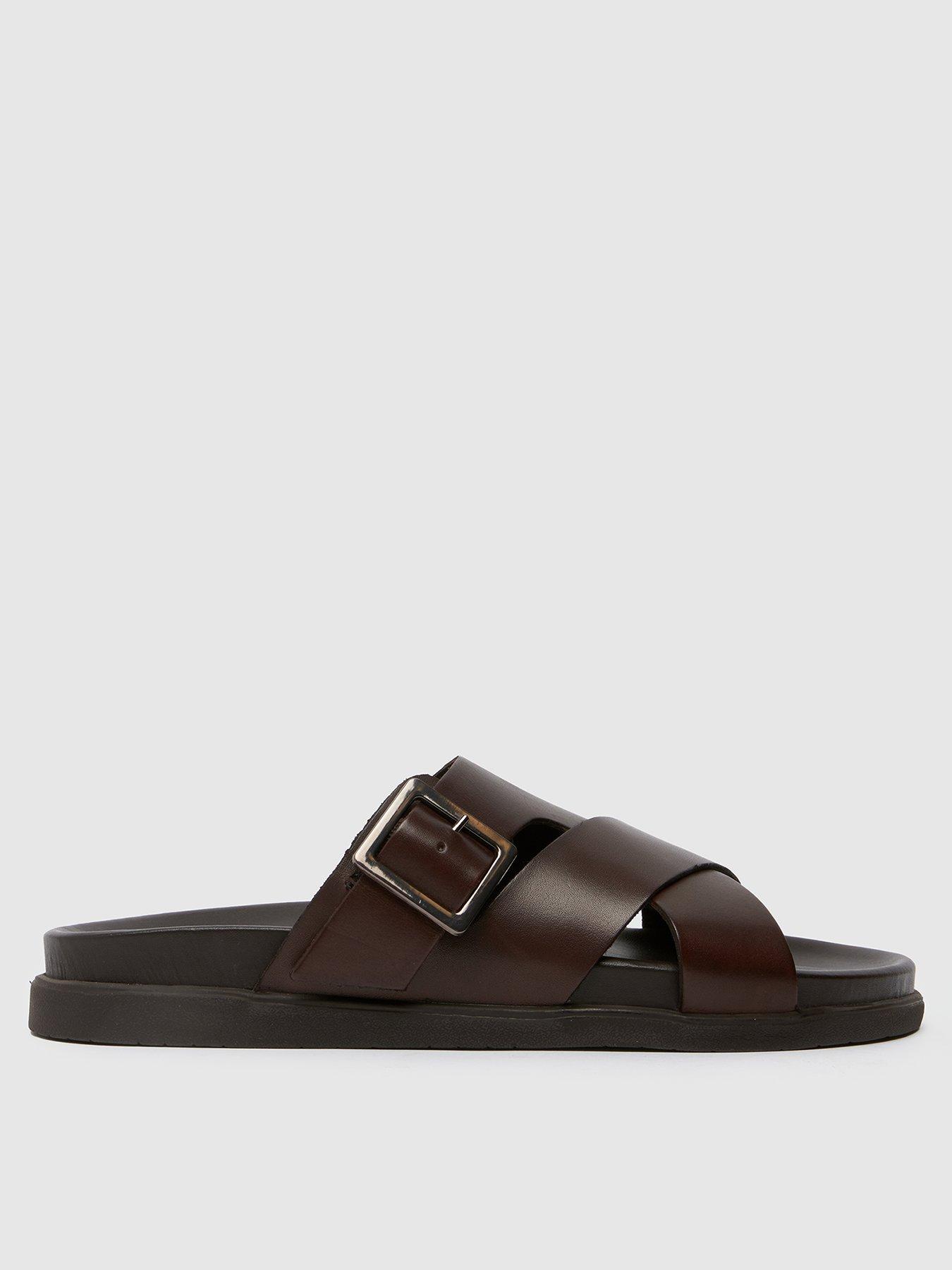 Image 1 of 4 of Schuh Summit Leather Sandals - Brown