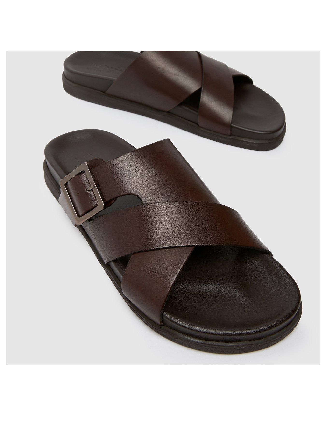 Image 3 of 4 of Schuh Summit Leather Sandals - Brown