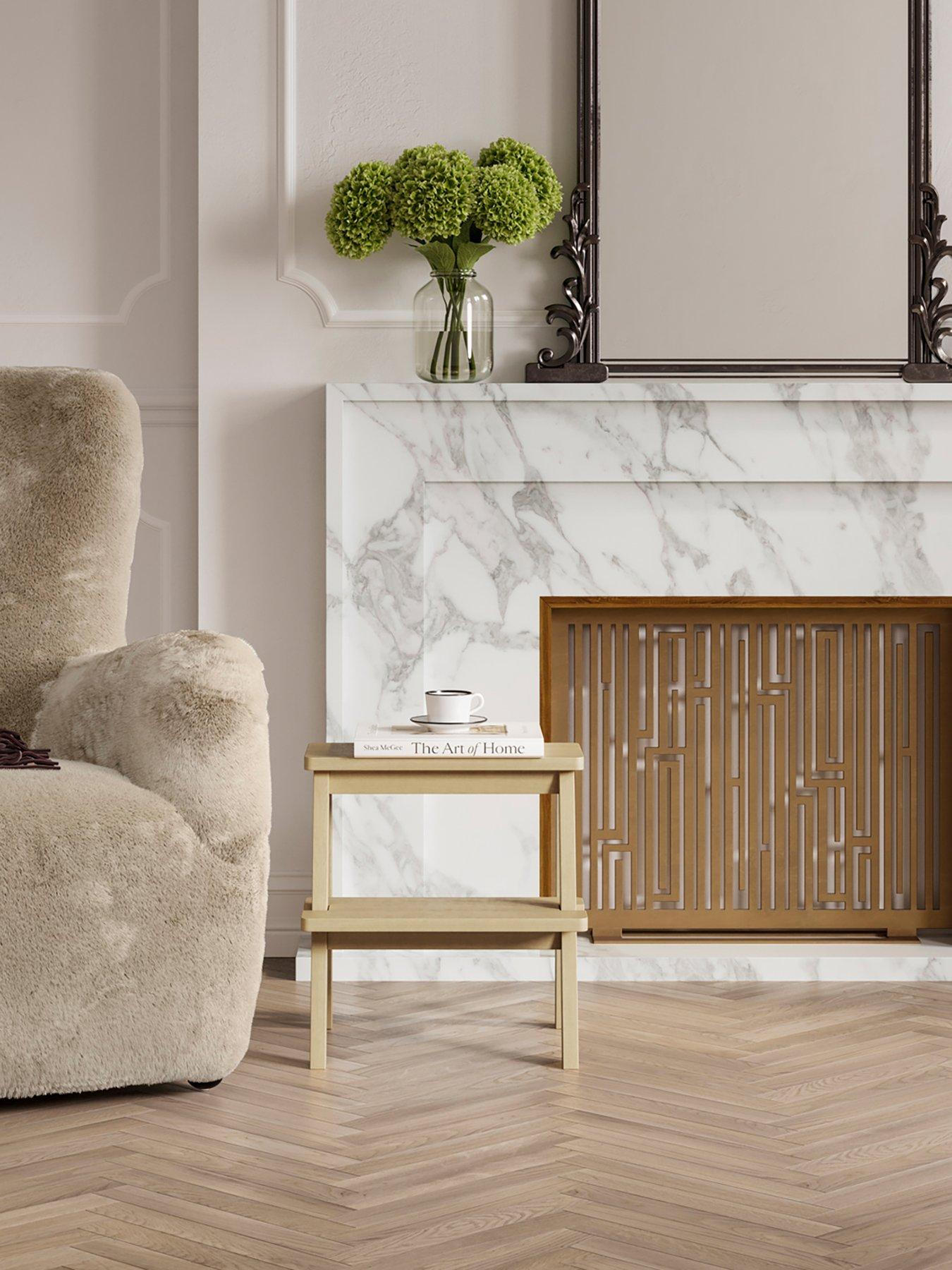 LPD Home Addie Stool / Side Table - Grey Wash