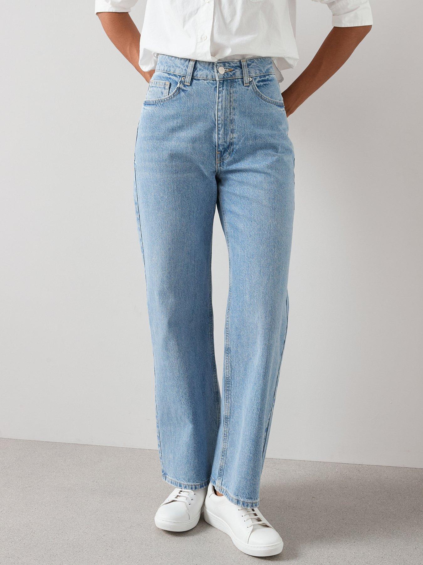 The Very Collection Short High Waist Wide Jeans - Light Wash