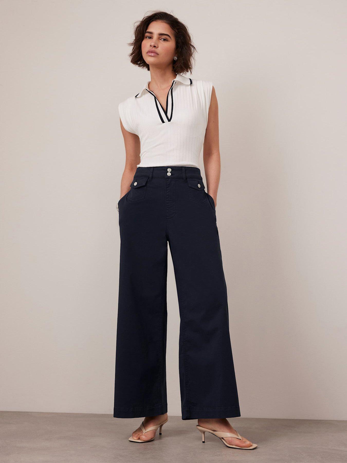 mint-velvet-button-detail-trouser-navystillFront