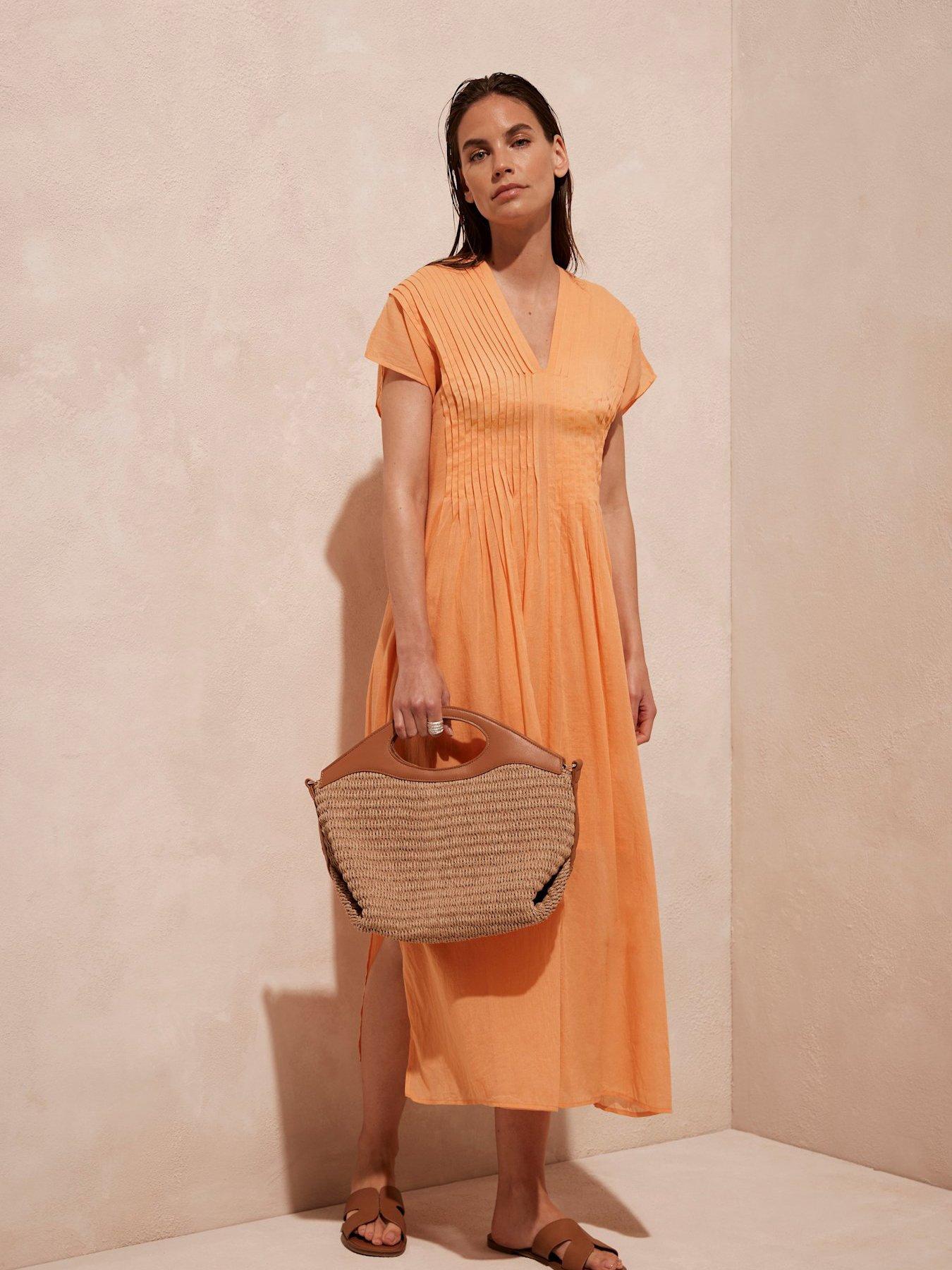 mint-velvet-pleated-kaftan-maxi-dress-orangeback