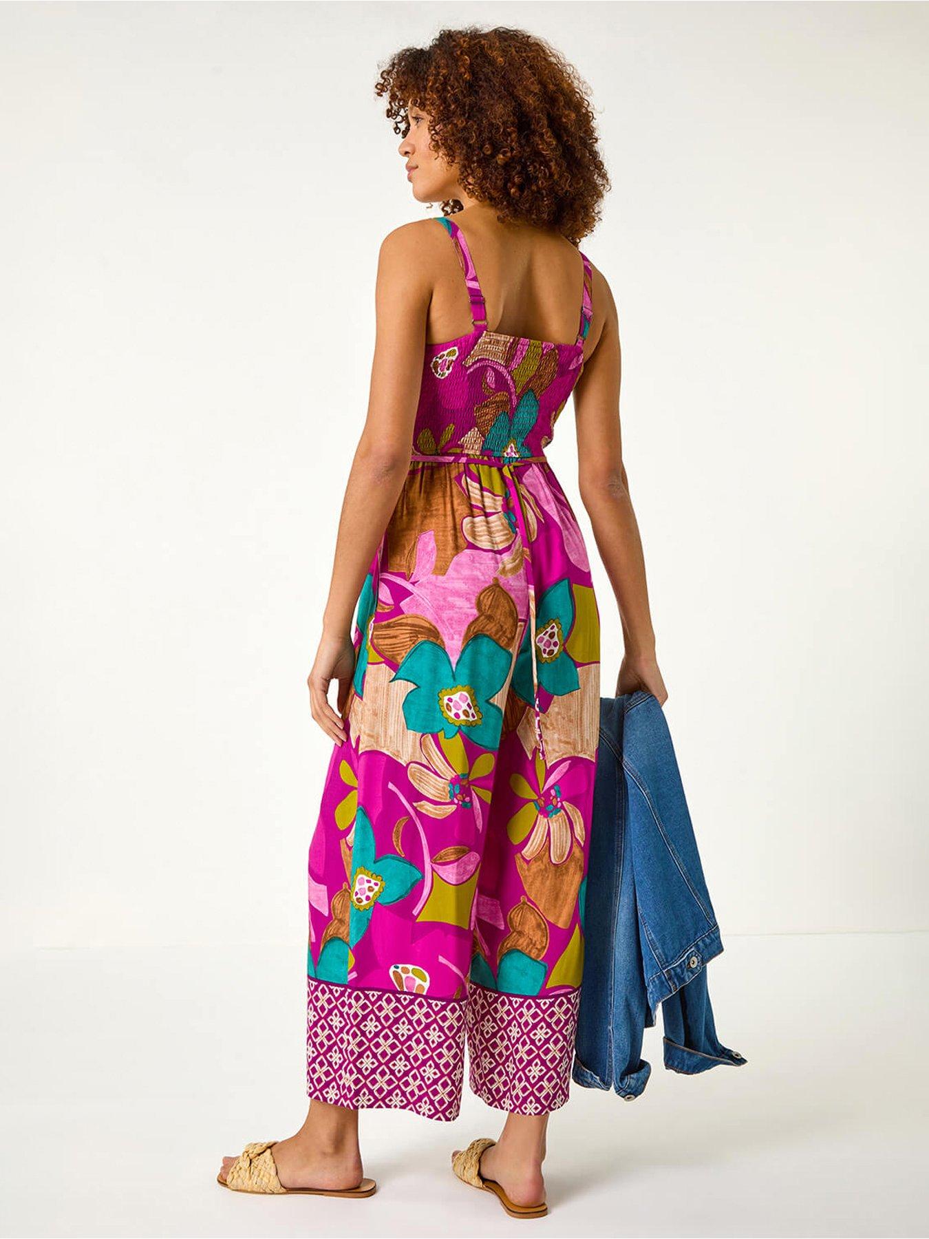 roman-floral-border-frill-jumpsuit-purplestillFront