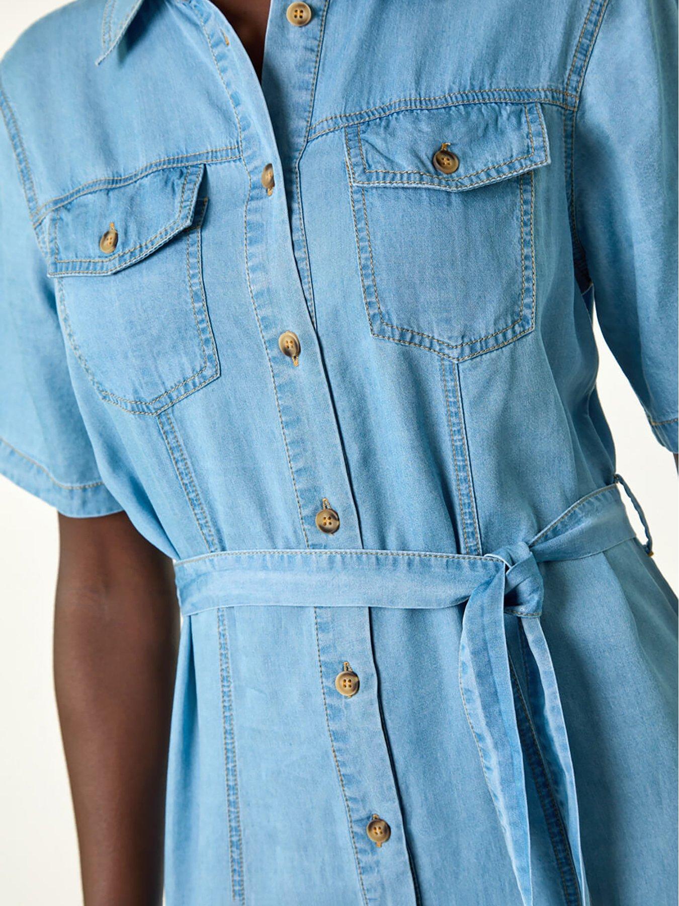 roman-button-through-midi-dress-light-denimdetail