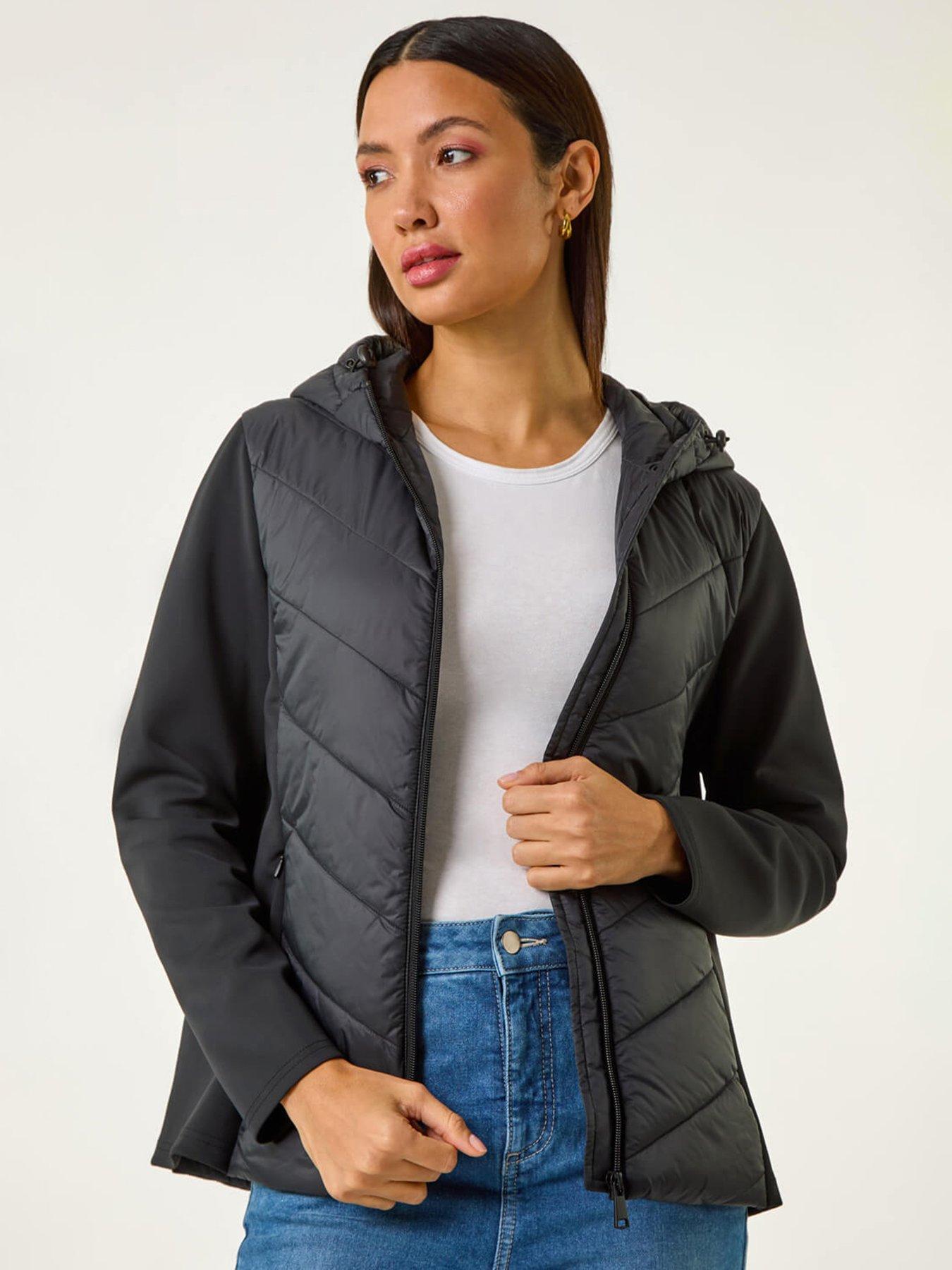 roman-contrast-hooded-padded-jacket-blackfront