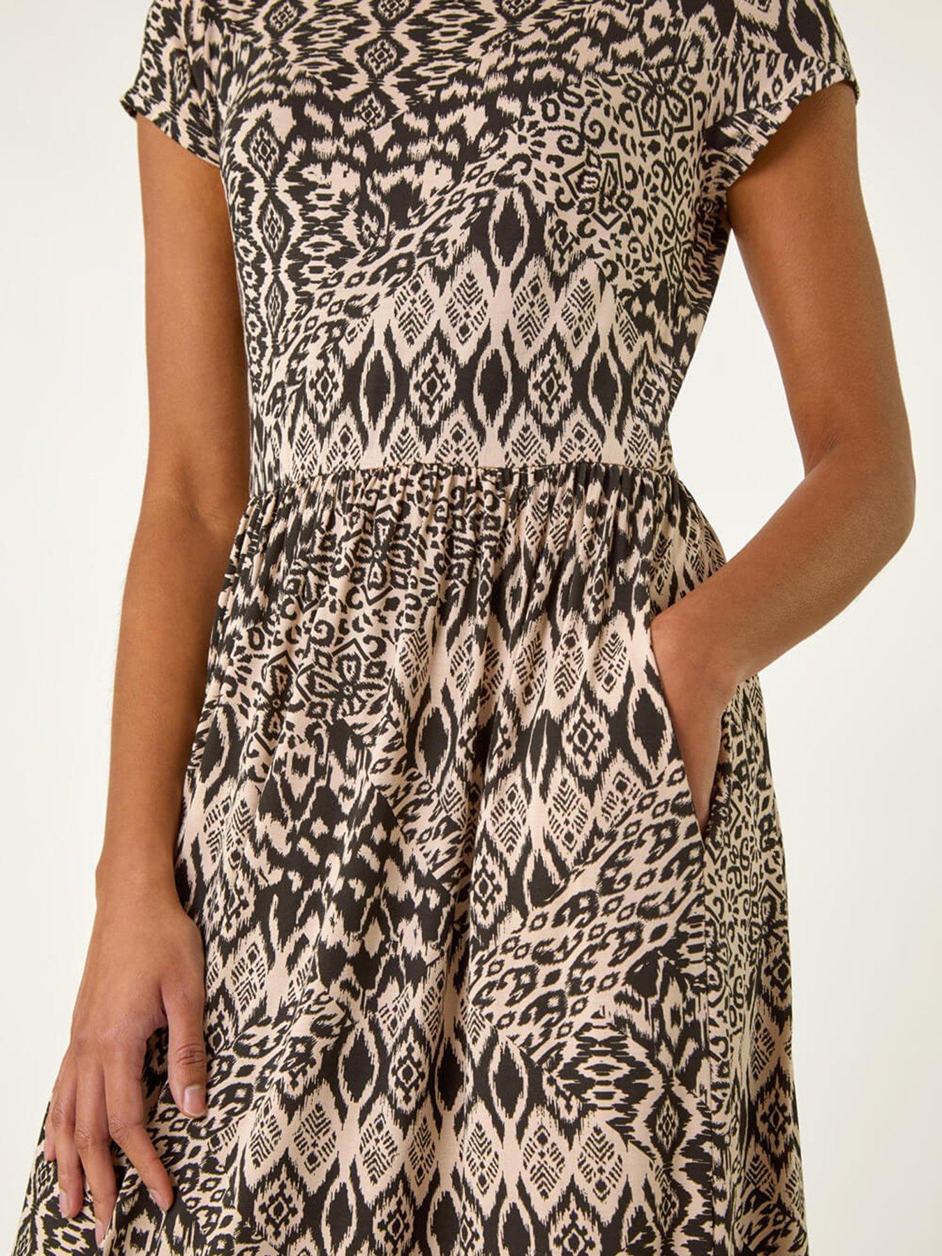 roman-abstract-print-midi-dress-blackdetail