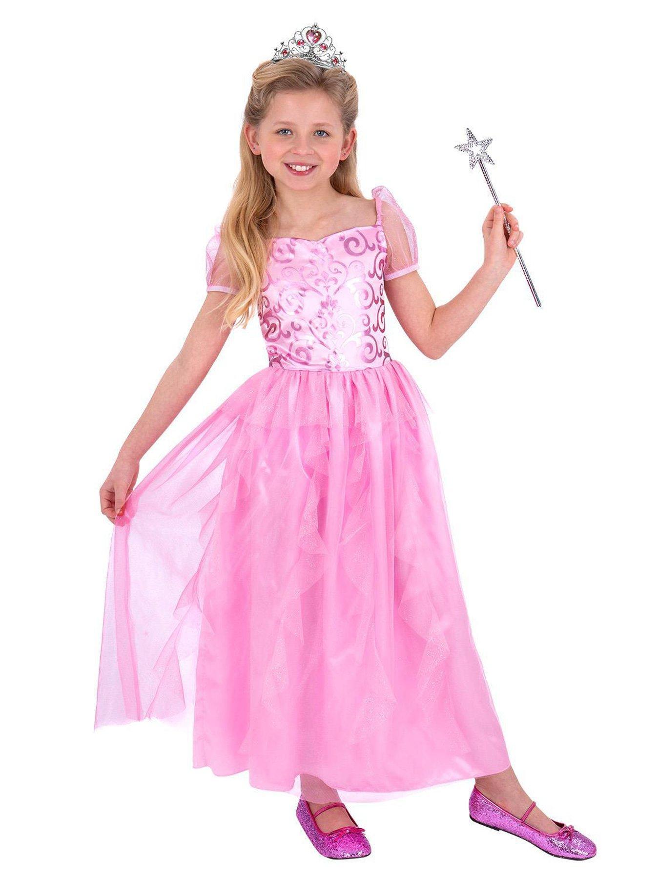 Image 1 of 3 of Girls Good Witch Fairy Costume with Tiara &amp; Wand