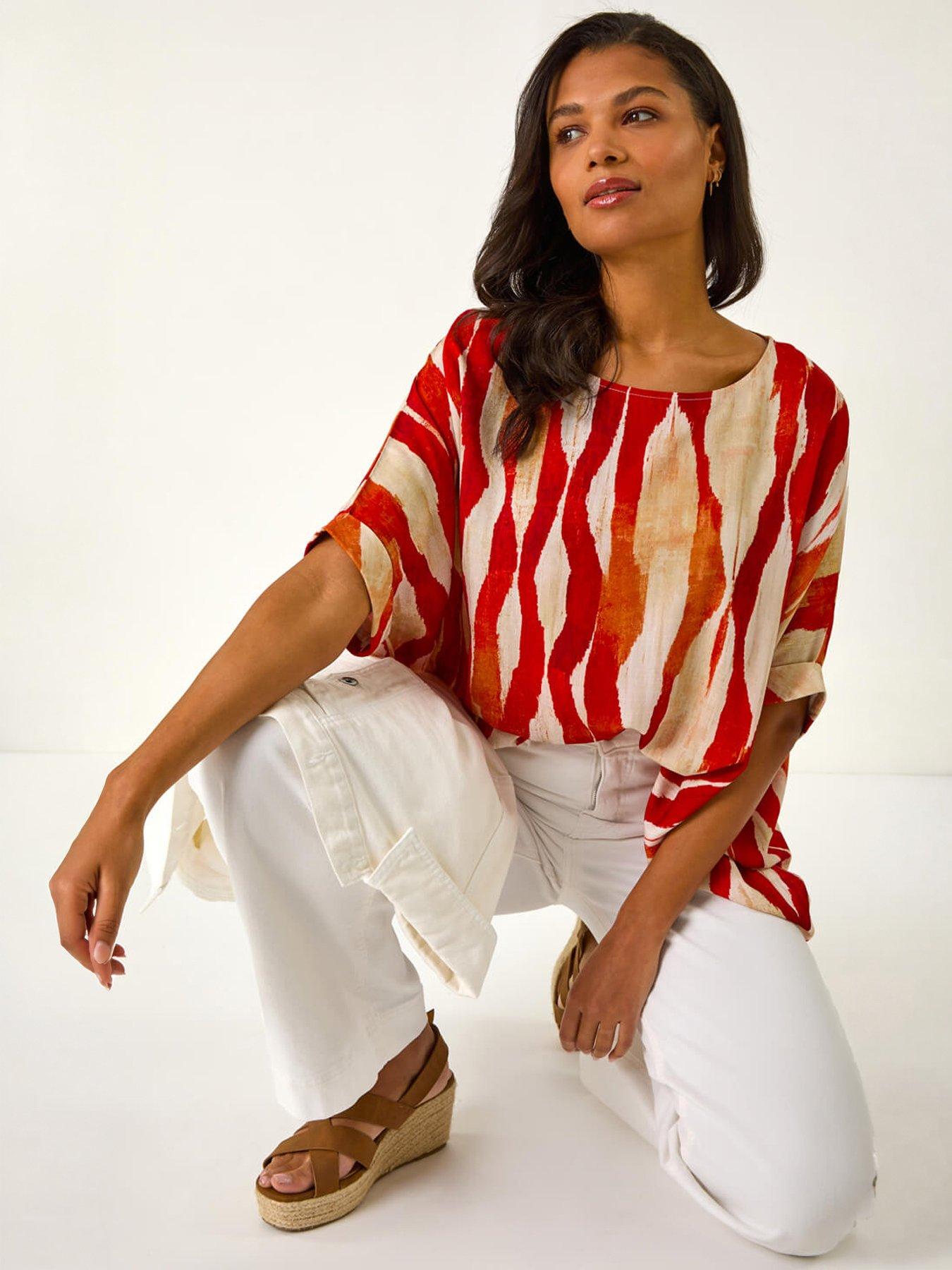 roman-abstract-buttoned-top-red
