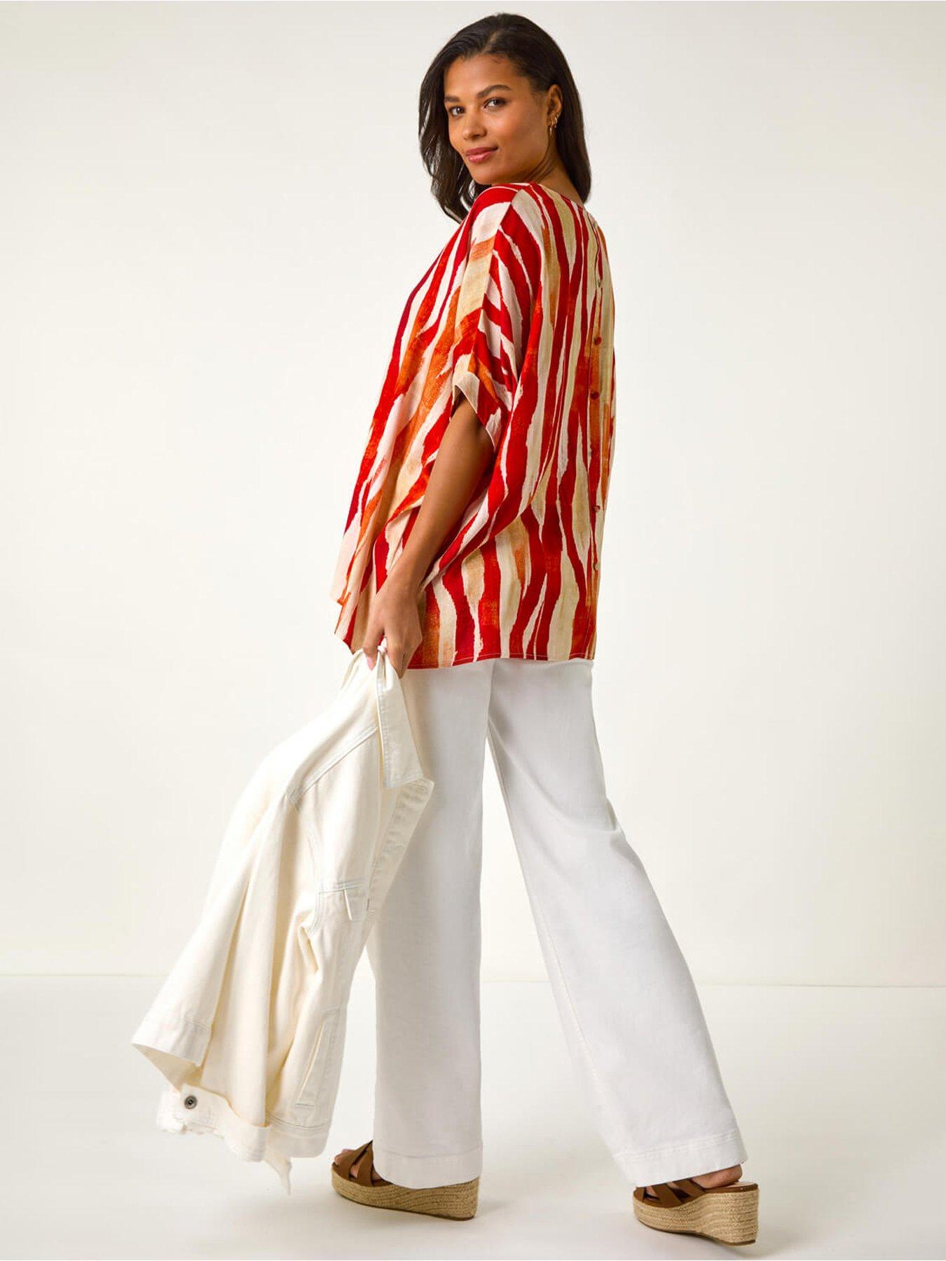 roman-abstract-buttoned-top-redstillFront