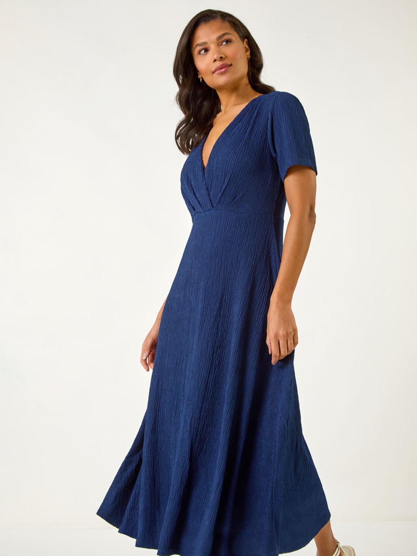 roman-textured-wrap-bodice-midi-dress-navyback
