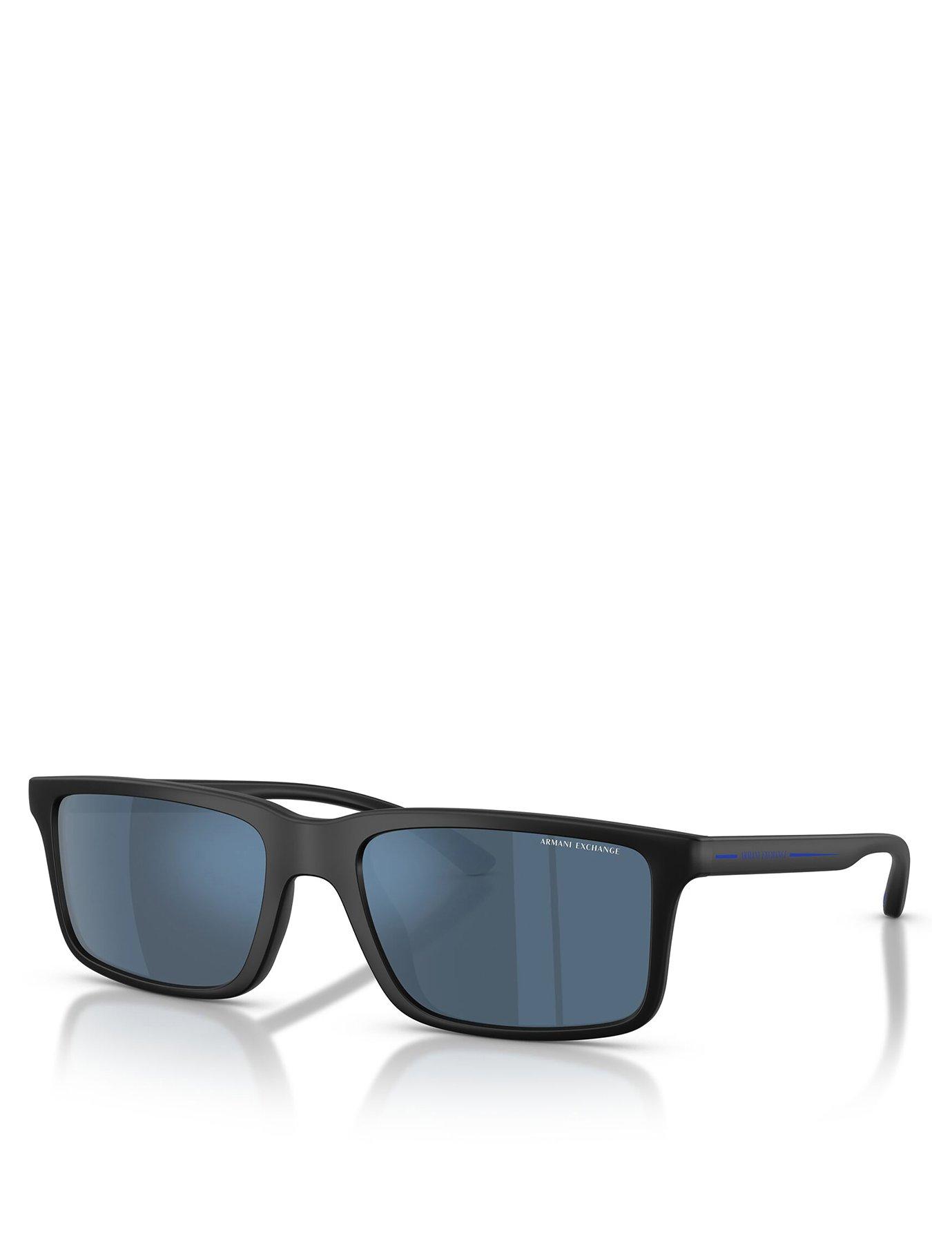 Image 1 of 4 of Armani Exchange 0Ax4157Su Square Sunglasses- Black