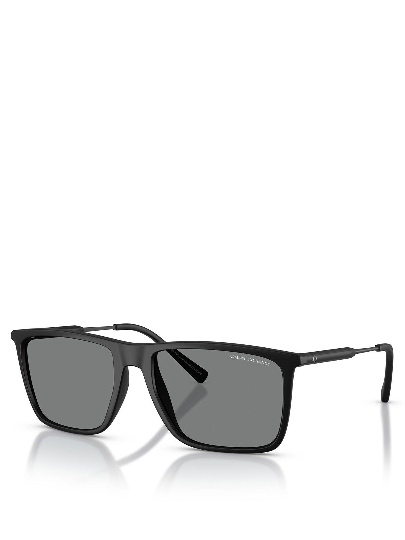 Image 1 of 4 of Armani Exchange 0Ax4160S Square Sunglasses- Black