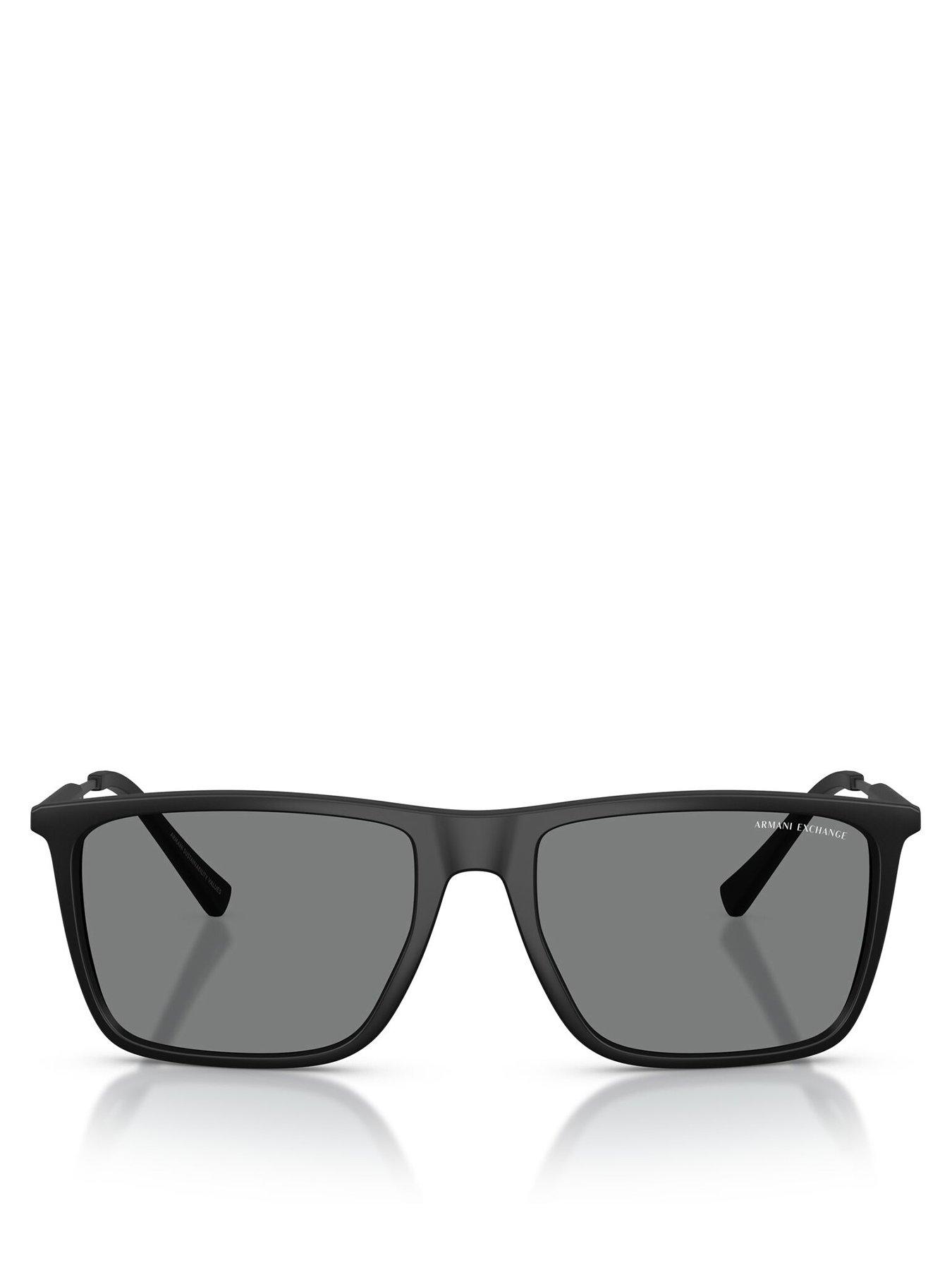 Image 3 of 4 of Armani Exchange 0Ax4160S Square Sunglasses- Black