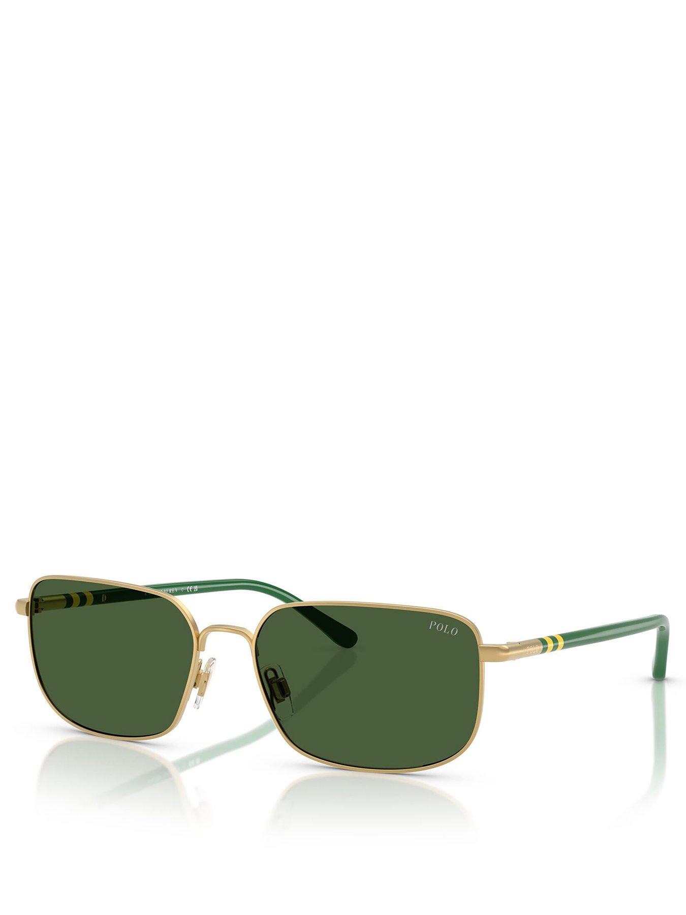 Polo Ralph Lauren 0Ph3159 Square Sunglasses- Gold