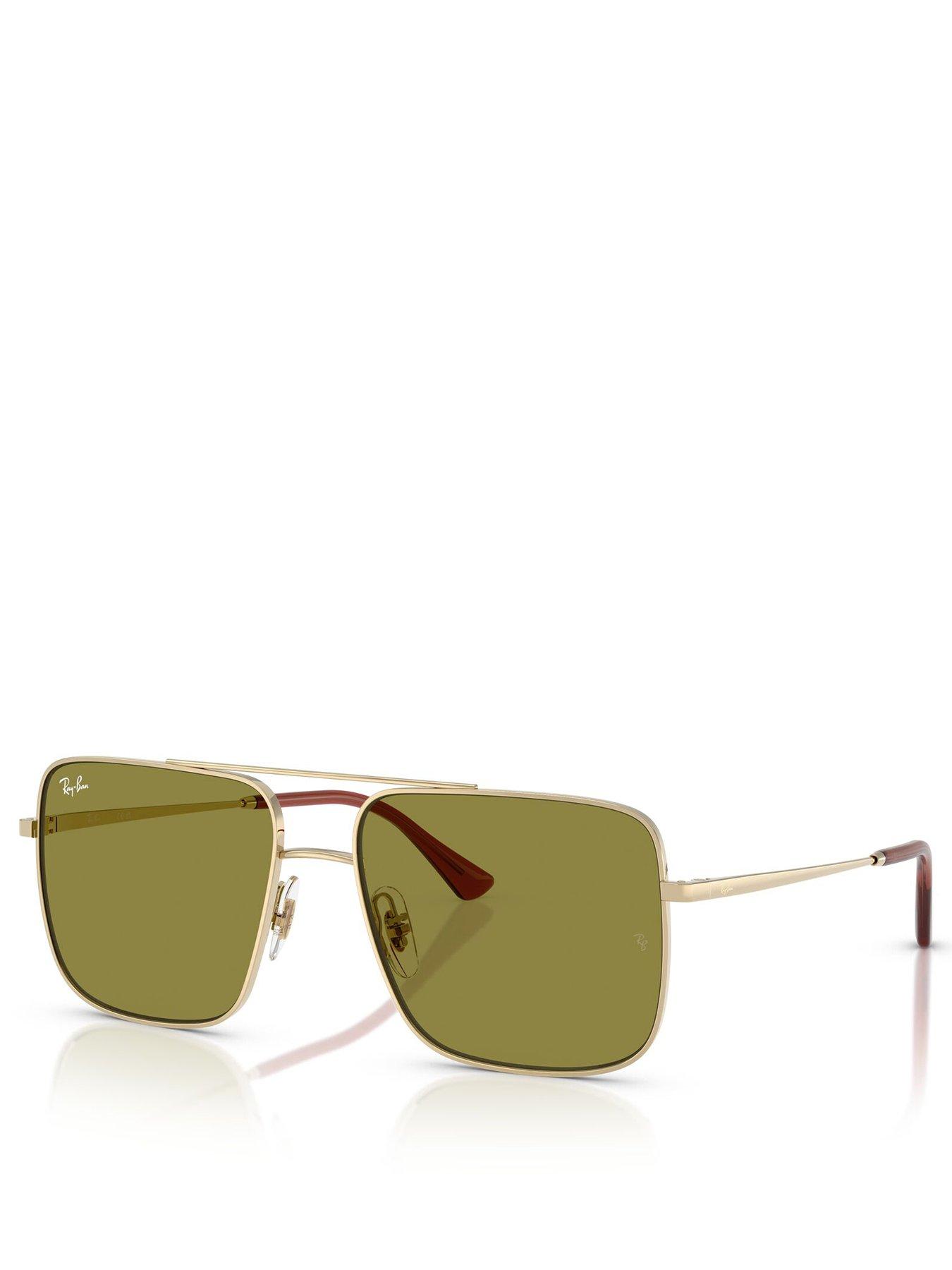 Image of Ray-Ban Ray Ban 0Rb3758 Square Sunglasses- Gold
