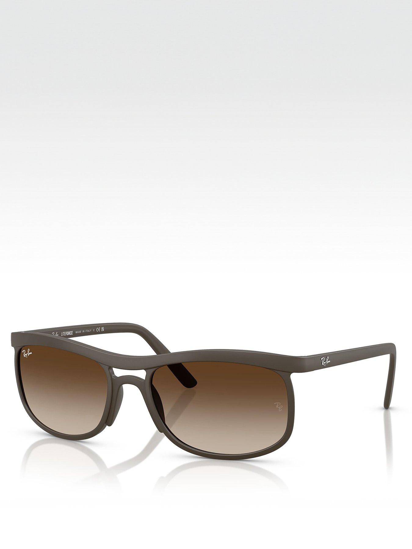 undefined Ray Ban 0Rb4452 Round Sunglasses- Brown