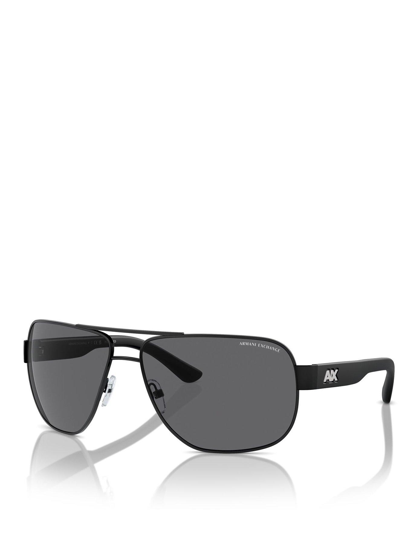 Image 1 of 4 of Armani Exchange 0Ax2012S Navigator Sunglasses- Black