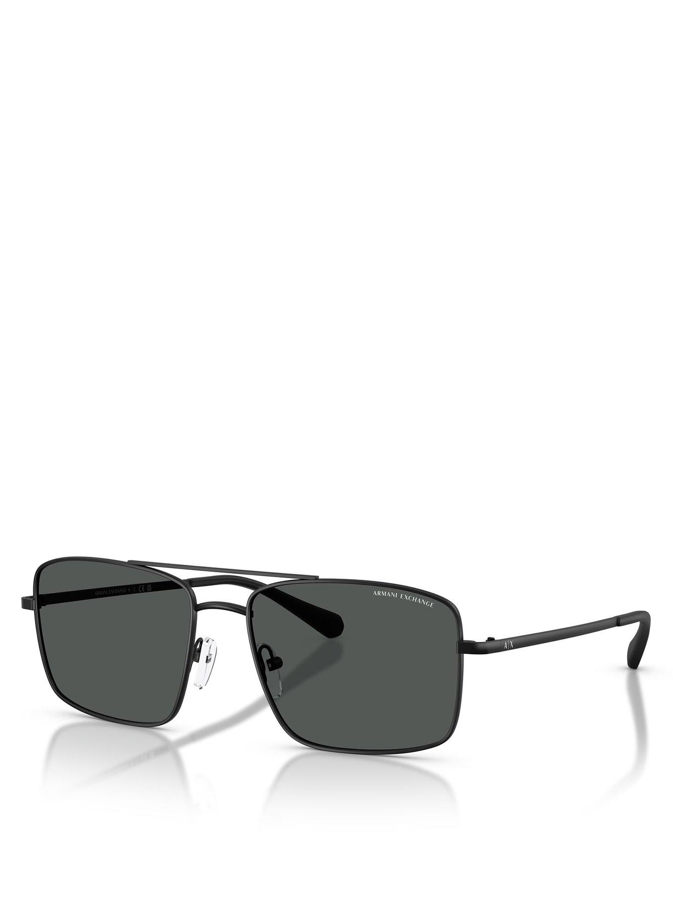 Image 1 of 4 of Armani Exchange 0Ax2054S Navigator Sunglasses- Black