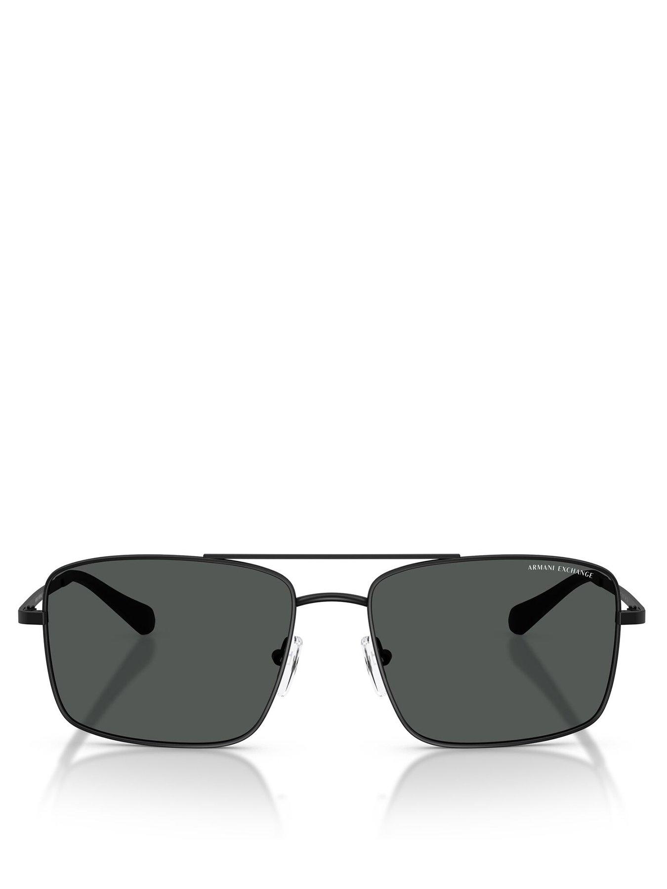 Image 3 of 4 of Armani Exchange 0Ax2054S Navigator Sunglasses- Black