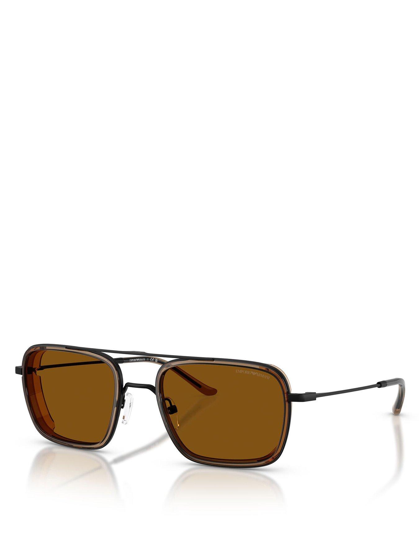 Emporio Armani 0Ea2162 Square Sunglasses- Brown