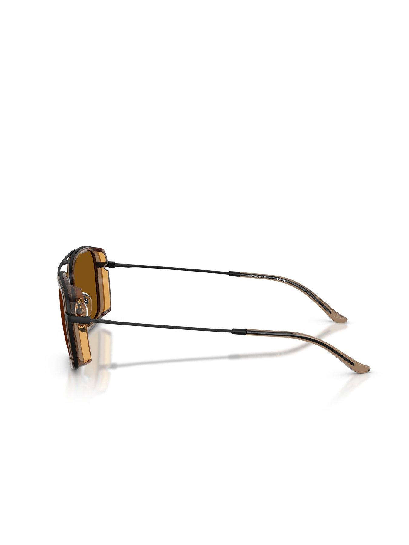 Image 2 of 4 of Emporio Armani 0Ea2162 Square Sunglasses- Brown