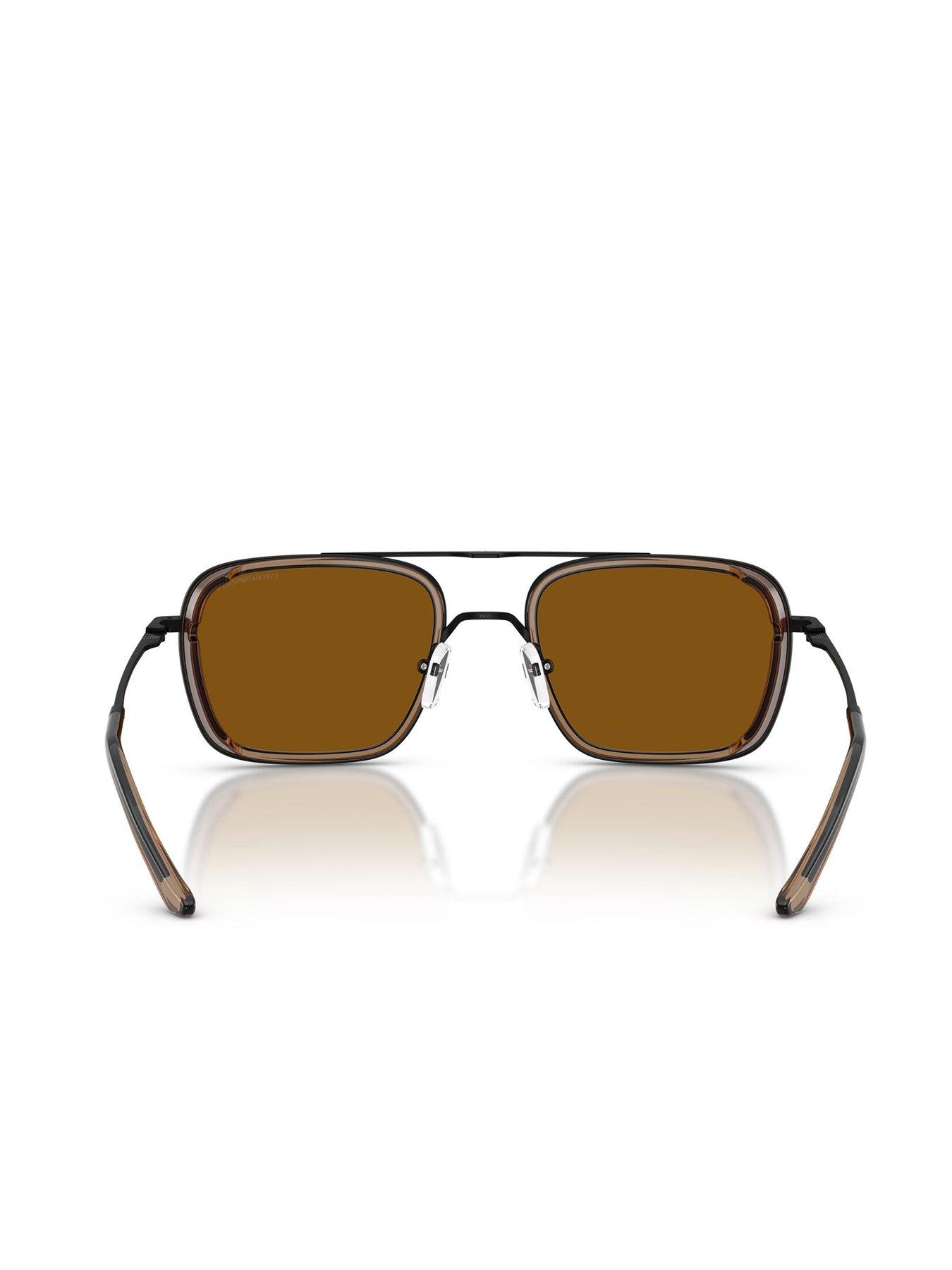 Image 4 of 4 of Emporio Armani 0Ea2162 Square Sunglasses- Brown