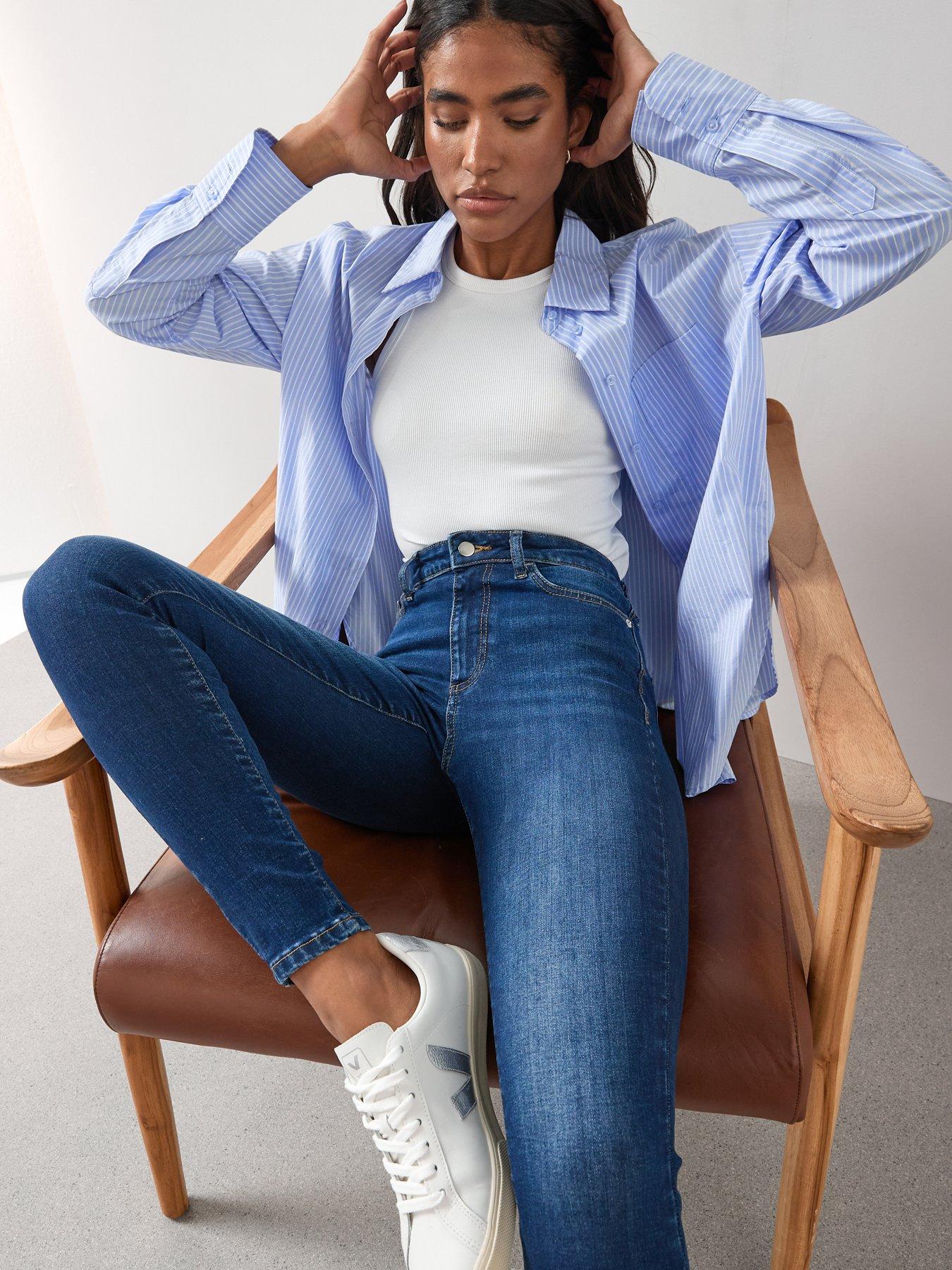 Image 6 of 7 of The Very Collection Florence High Rise Skinny Jeans - Dark Wash