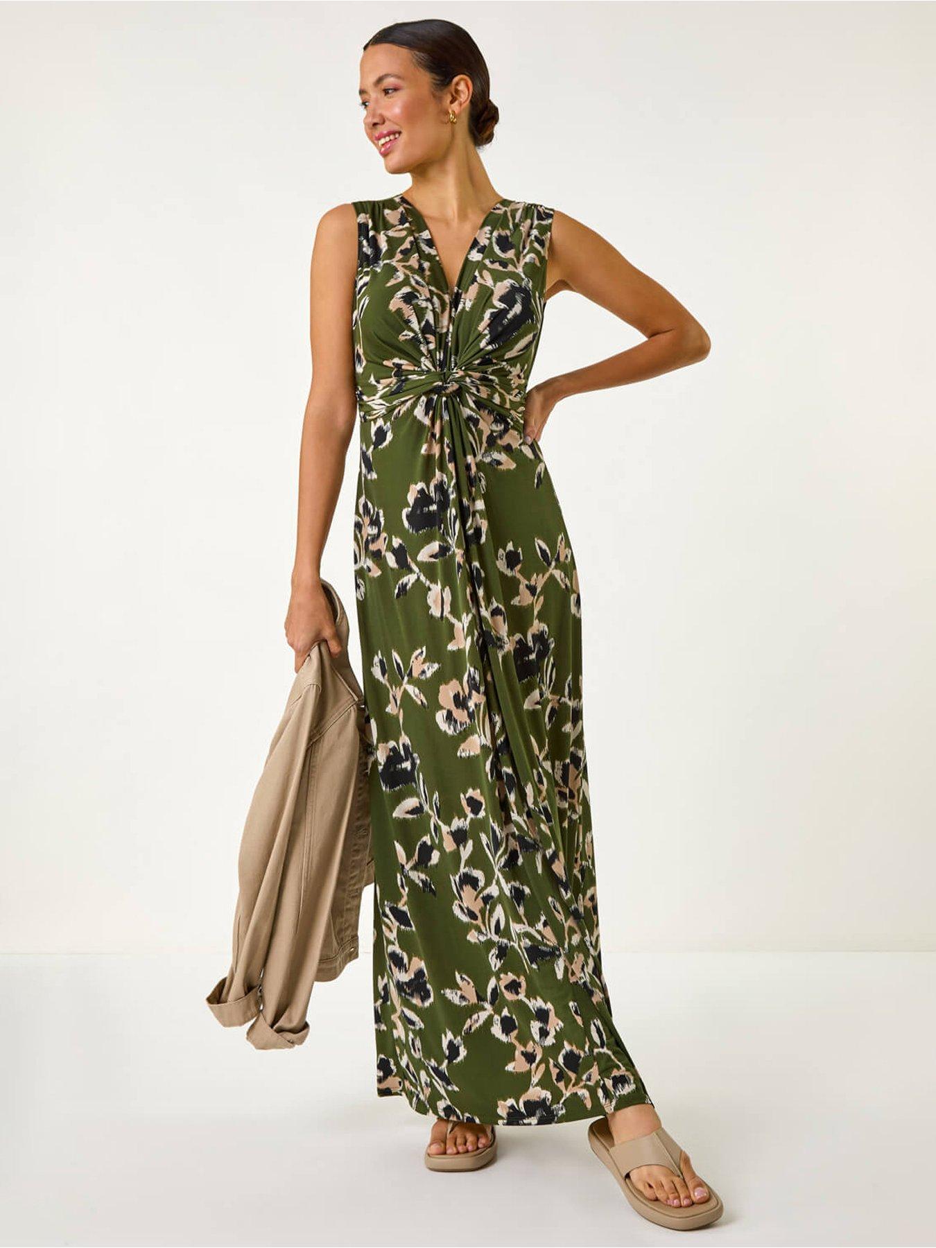 roman-leaf-print-twist-front-maxi-dress