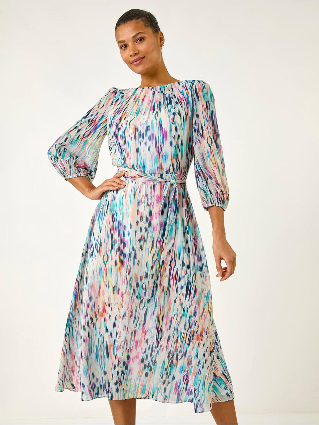 roman-blurred-print-pleat-neck-midi-dressback