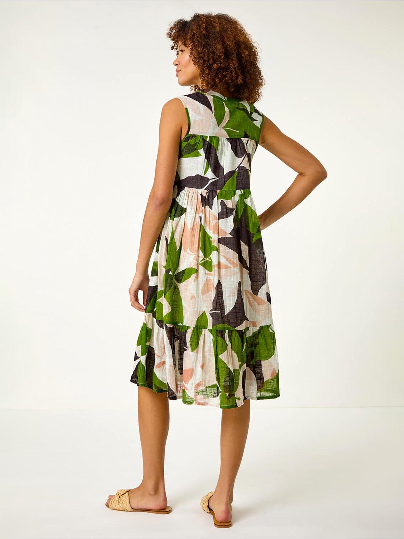 roman-leaf-print-tiered-smock-midi-dressstillFront