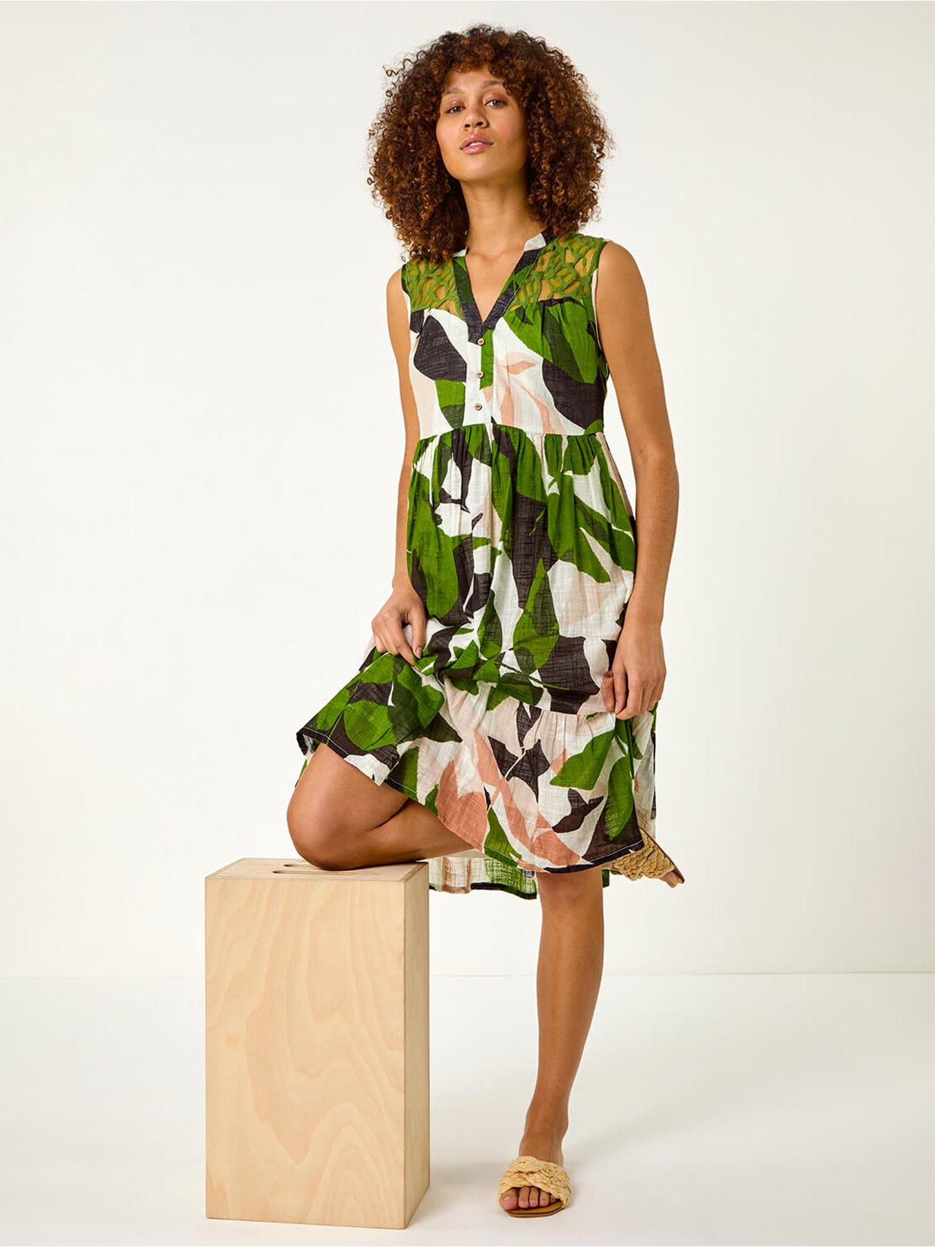 roman-leaf-print-tiered-smock-midi-dressback