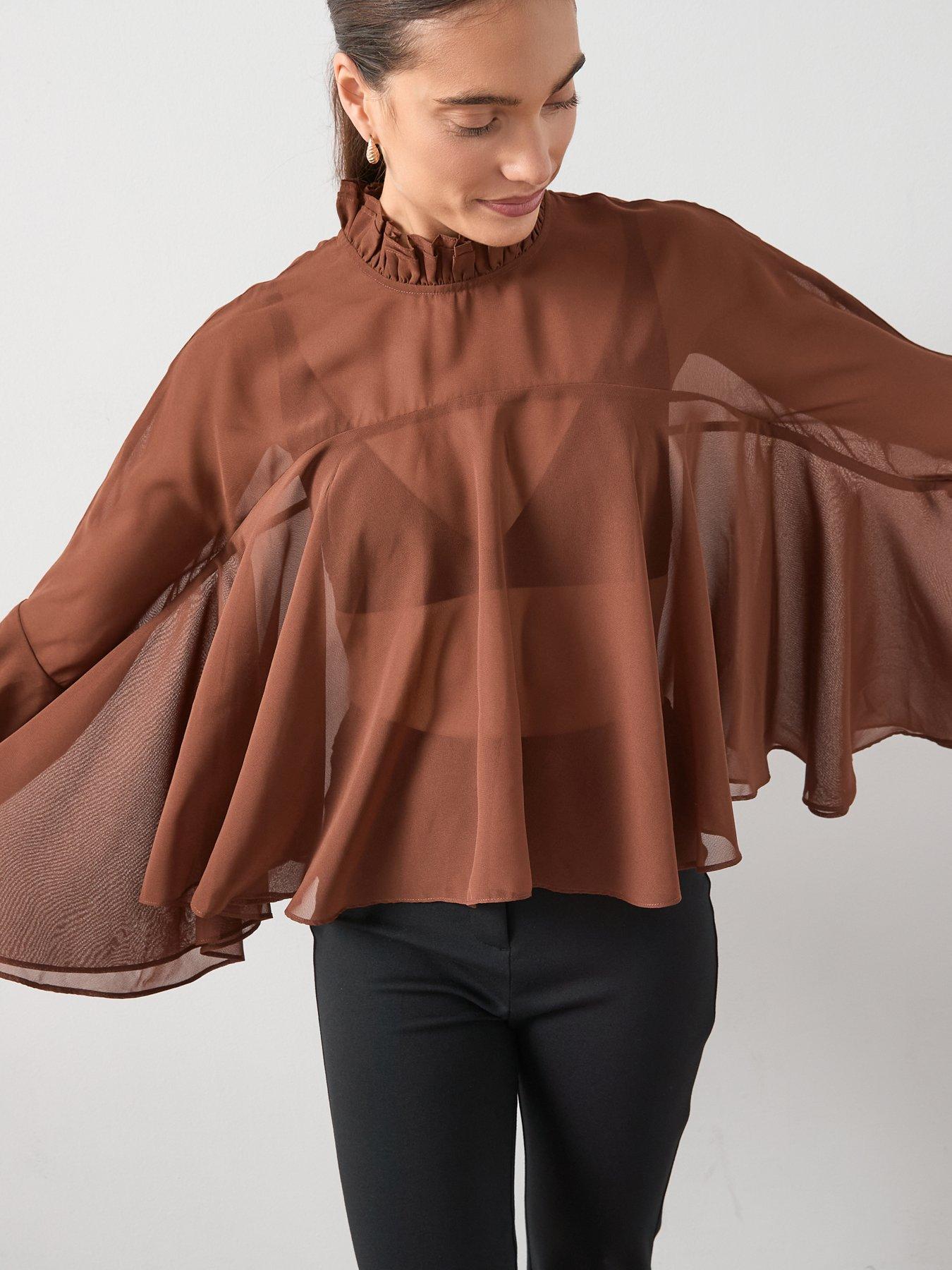 the-very-collection-cape-blousenbsp-browndetail