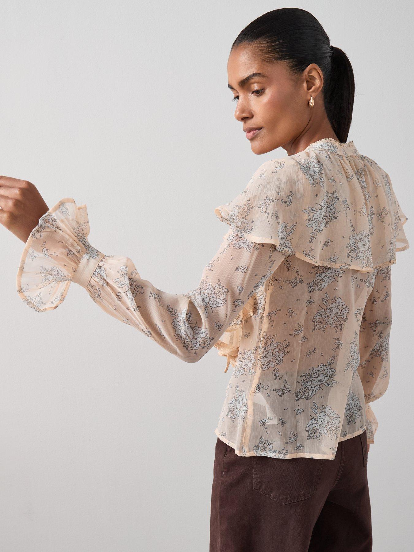 the-very-collection-ruffle-detail-chiffon-blouse-creamstillFront