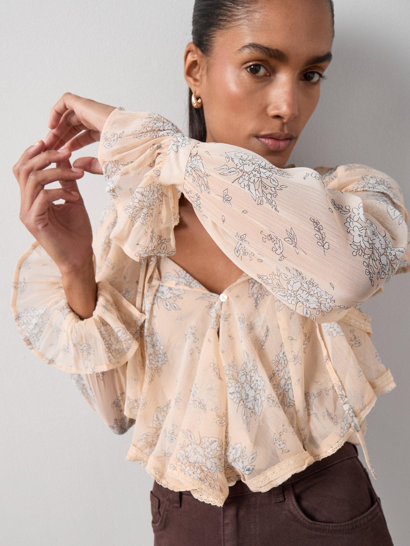 the-very-collection-ruffle-detail-chiffon-blouse-creamdetail