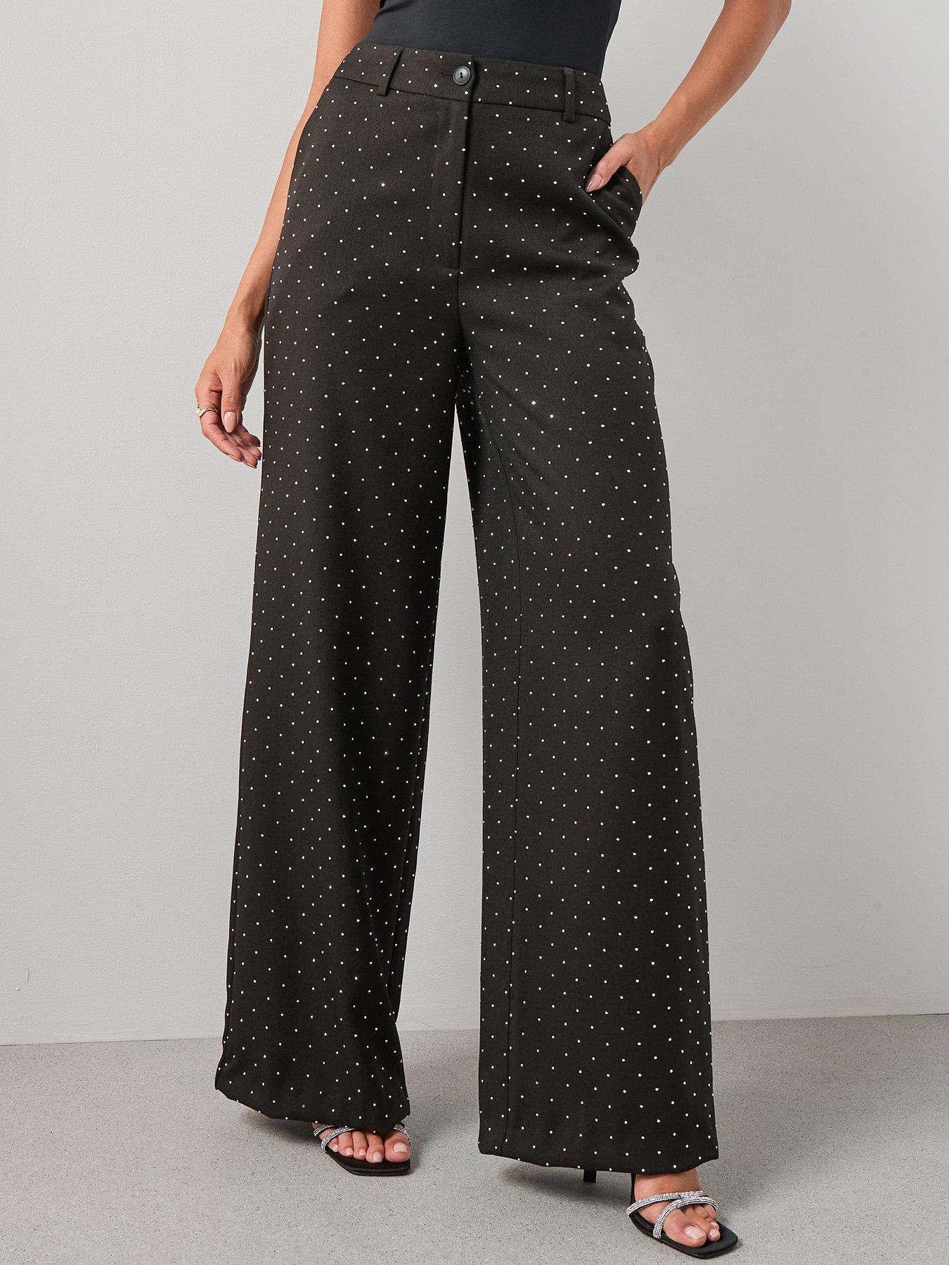 the-very-collection-diamante-hotfix-trouser-blackfront