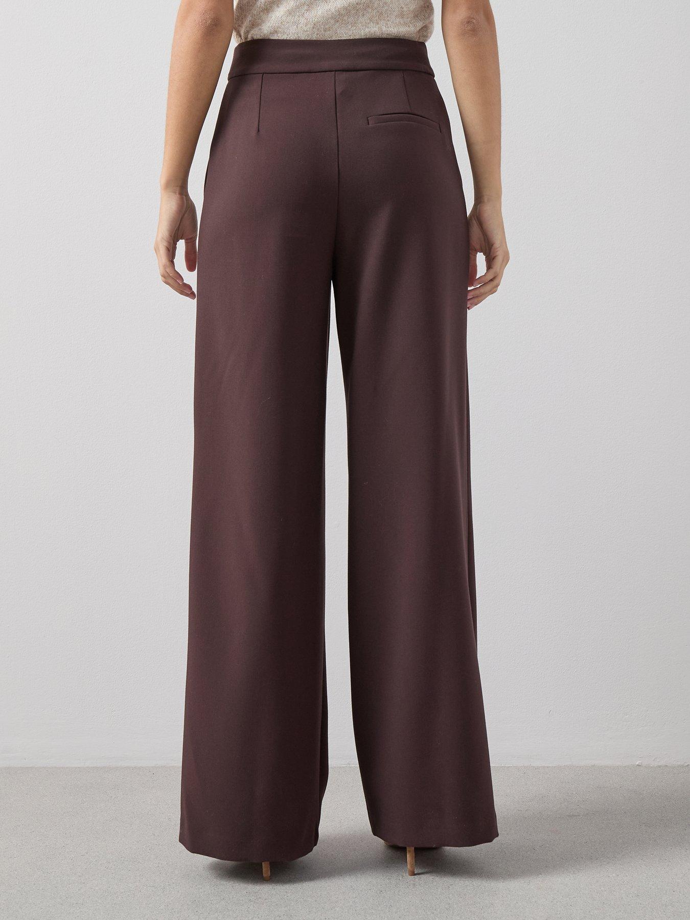 the-very-collection-belted-wide-leg-trousers-brownstillFront
