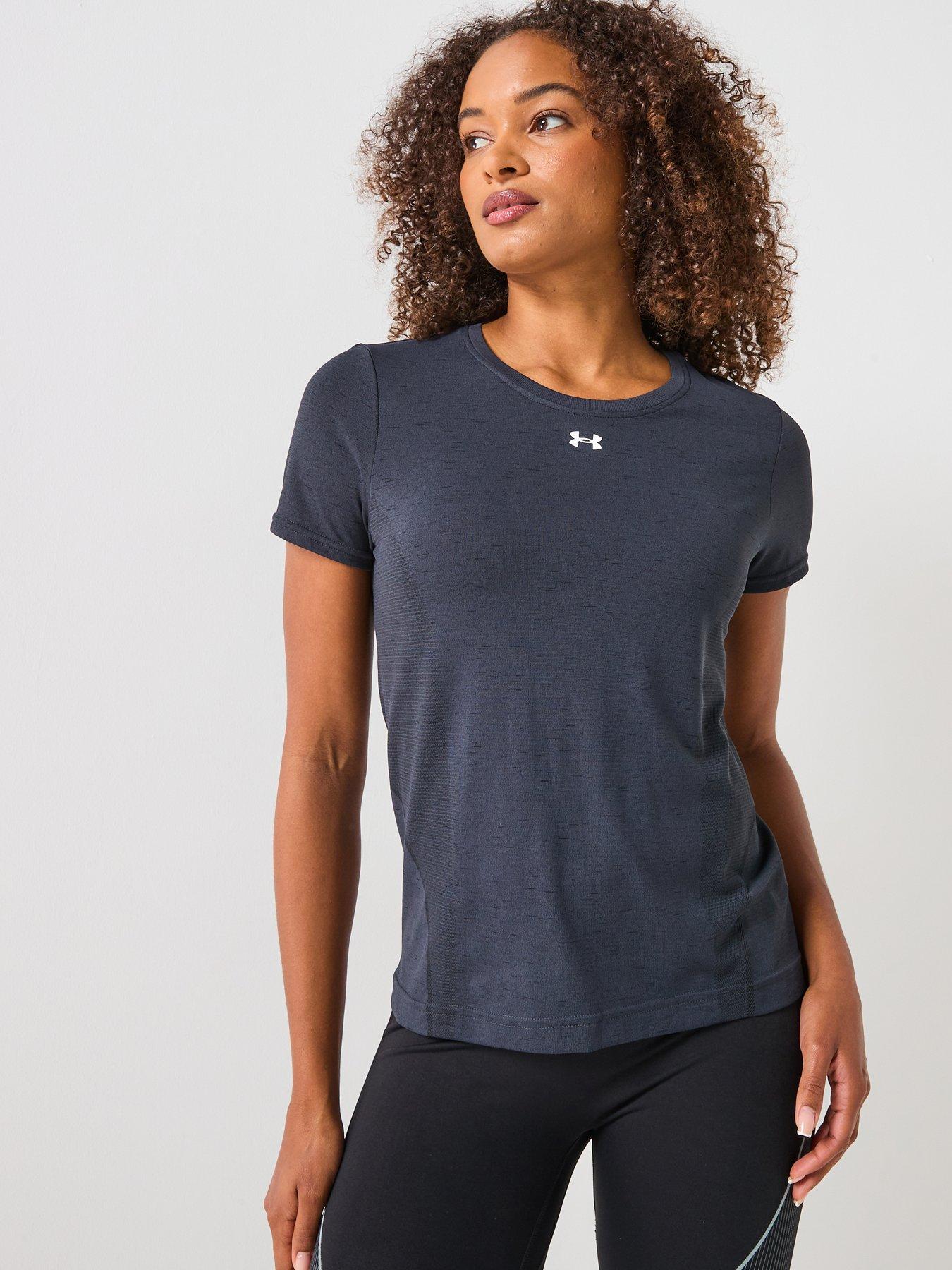 UNDER ARMOUR Women's Training Vanish Seamless Loose Short Sleeve T-Shirt - Black