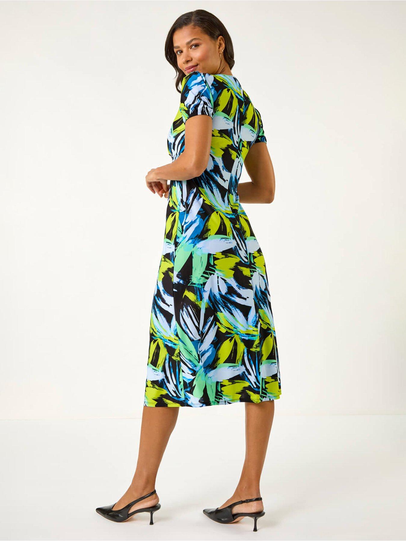 roman-leaf-print-twist-front-midi-dressstillFront