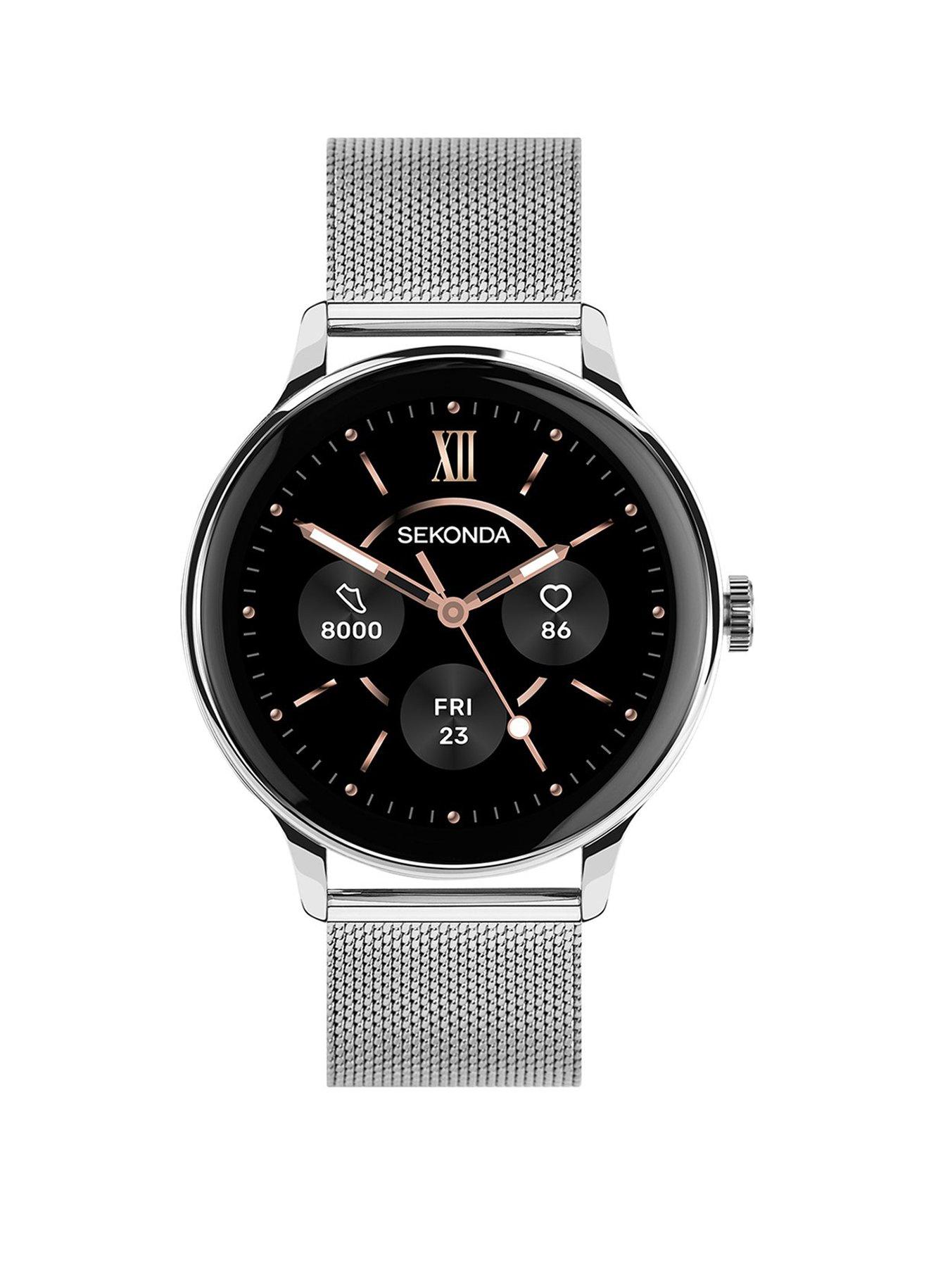 Sekonda Sekonda Unisex Flex Plus Silver Stainless Steel Bracelet with AMOLED Dial Smartwatch