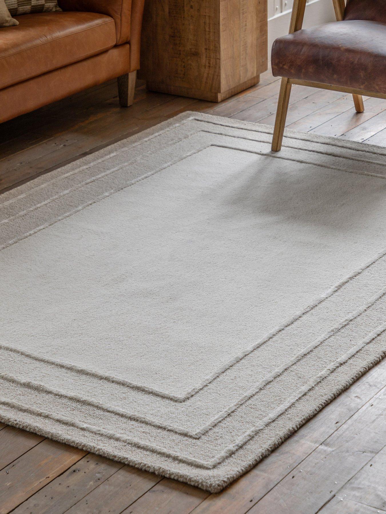 undefined Ithaca Tonal Border Rug - Beige