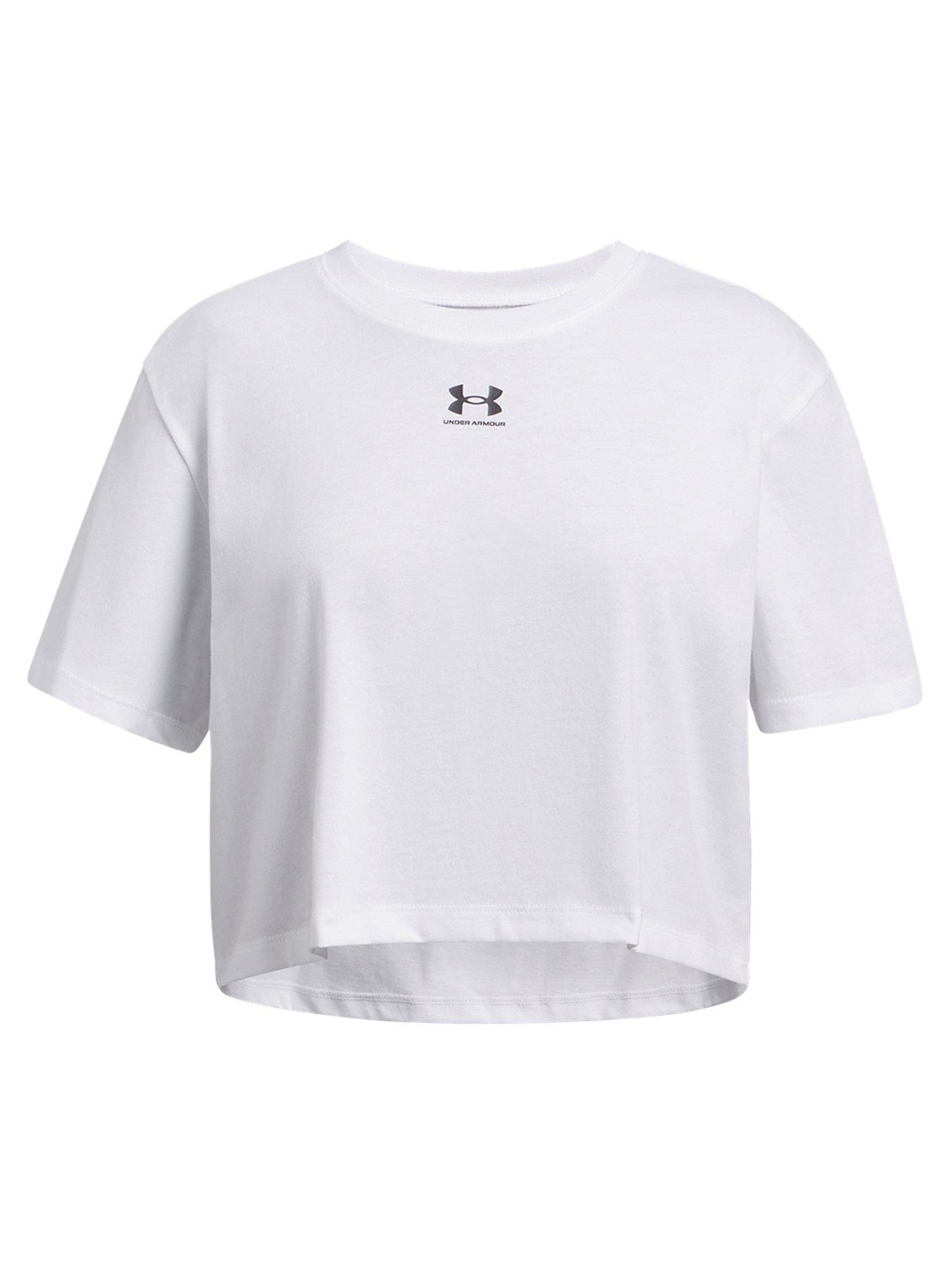 UNDER ARMOUR Girls Rival Short Sleeve T-Shirt - White