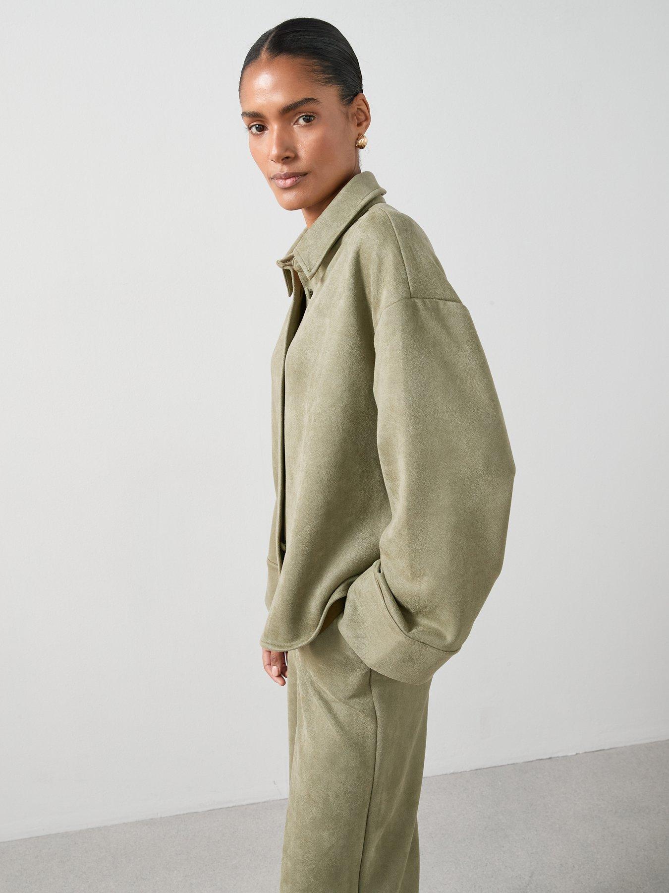 the-very-collection-suedette-shirt-co-ord-greendetail