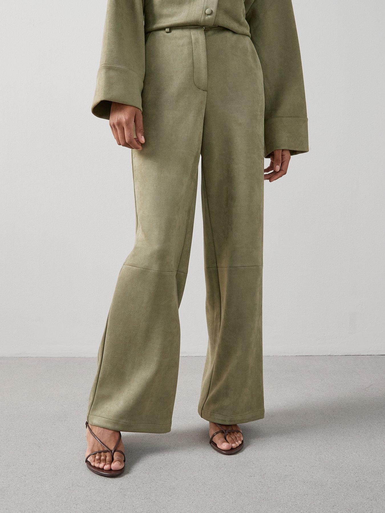 The Very Collection Suedette Trouser Co-ord - Green