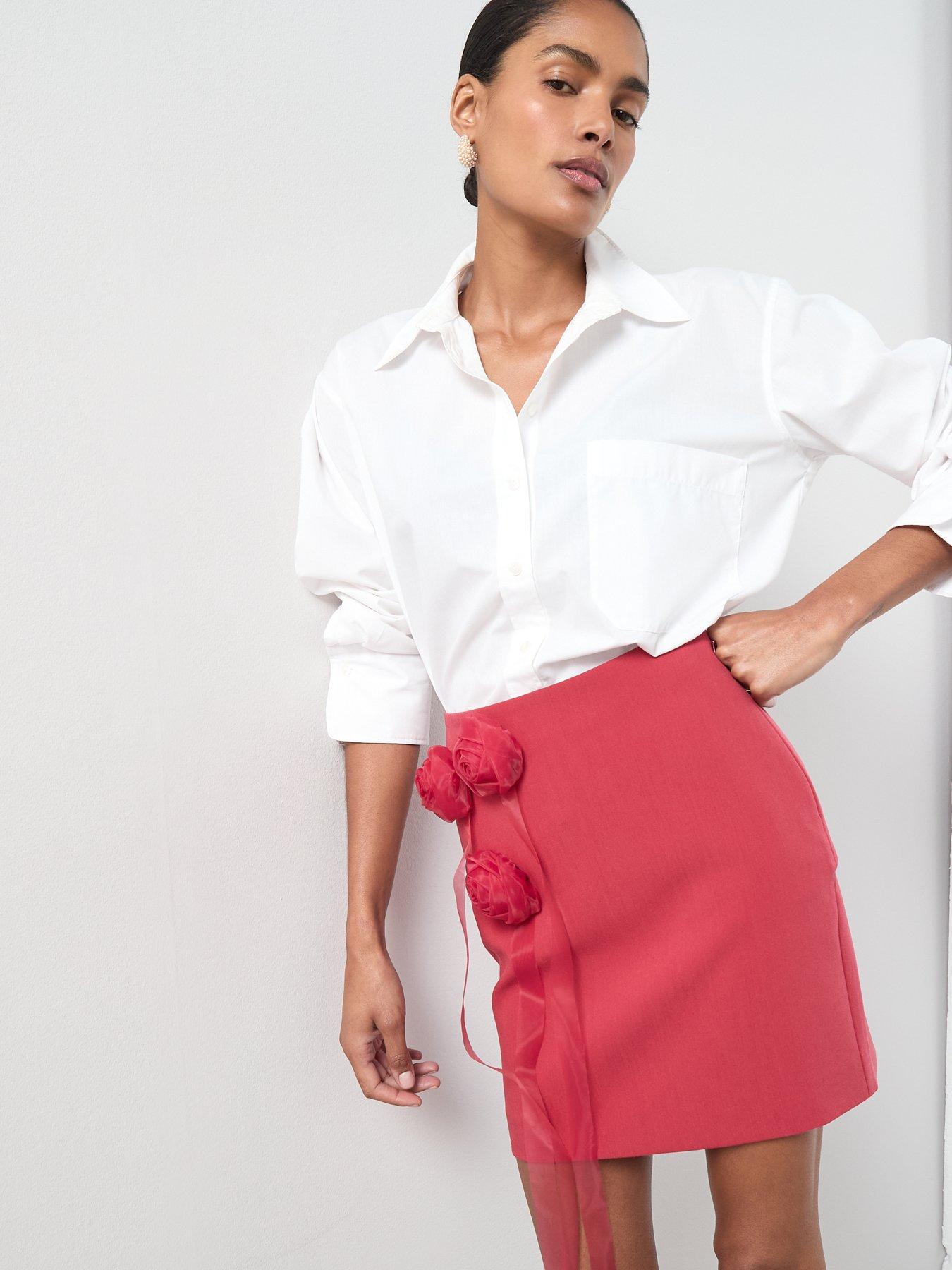 the-very-collection-corsage-detail-mini-skirt-reddetail