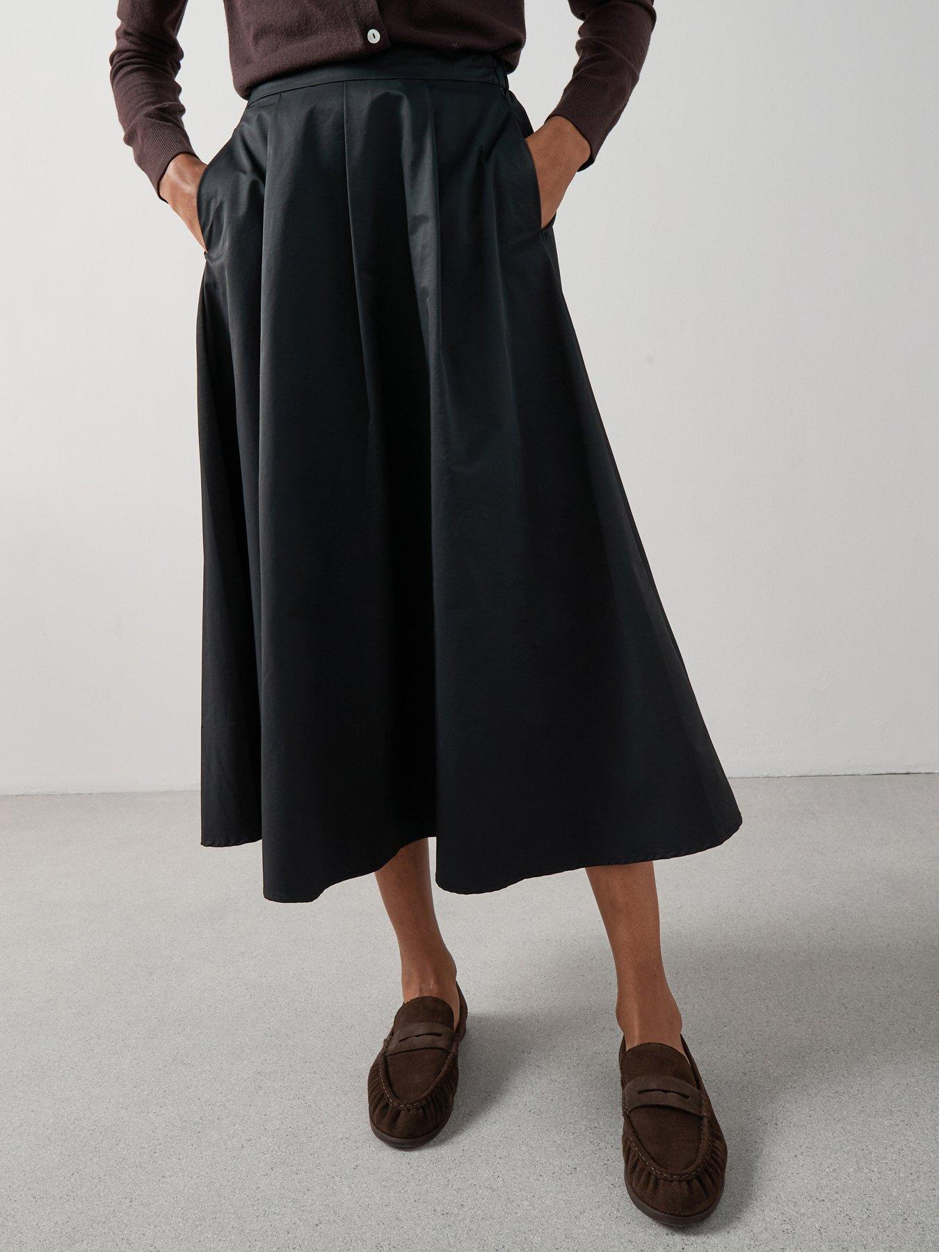 The Very Collection Volume Detail Midaxi Skirt - Black