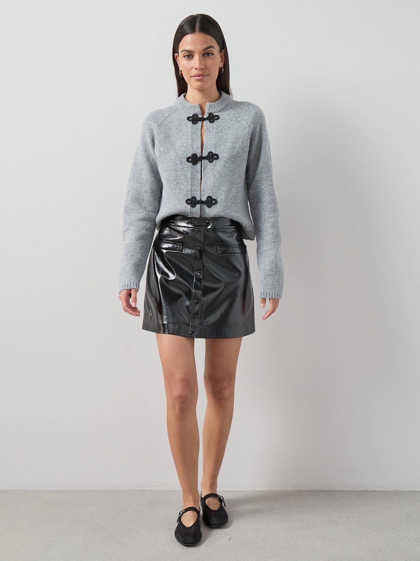 the-very-collection-crackled-pu-mini-skirt-blackback